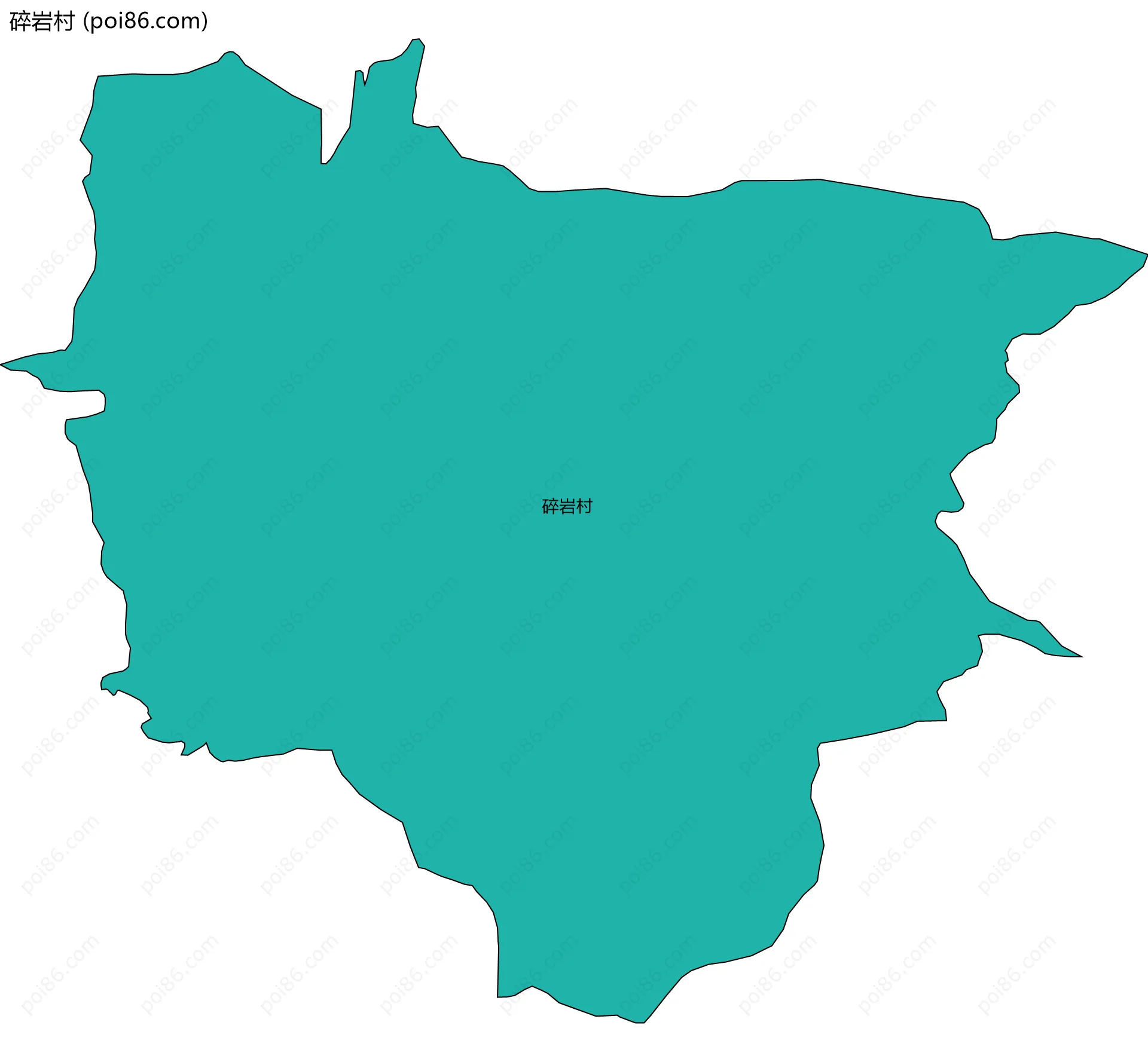 碎岩村边界地图
