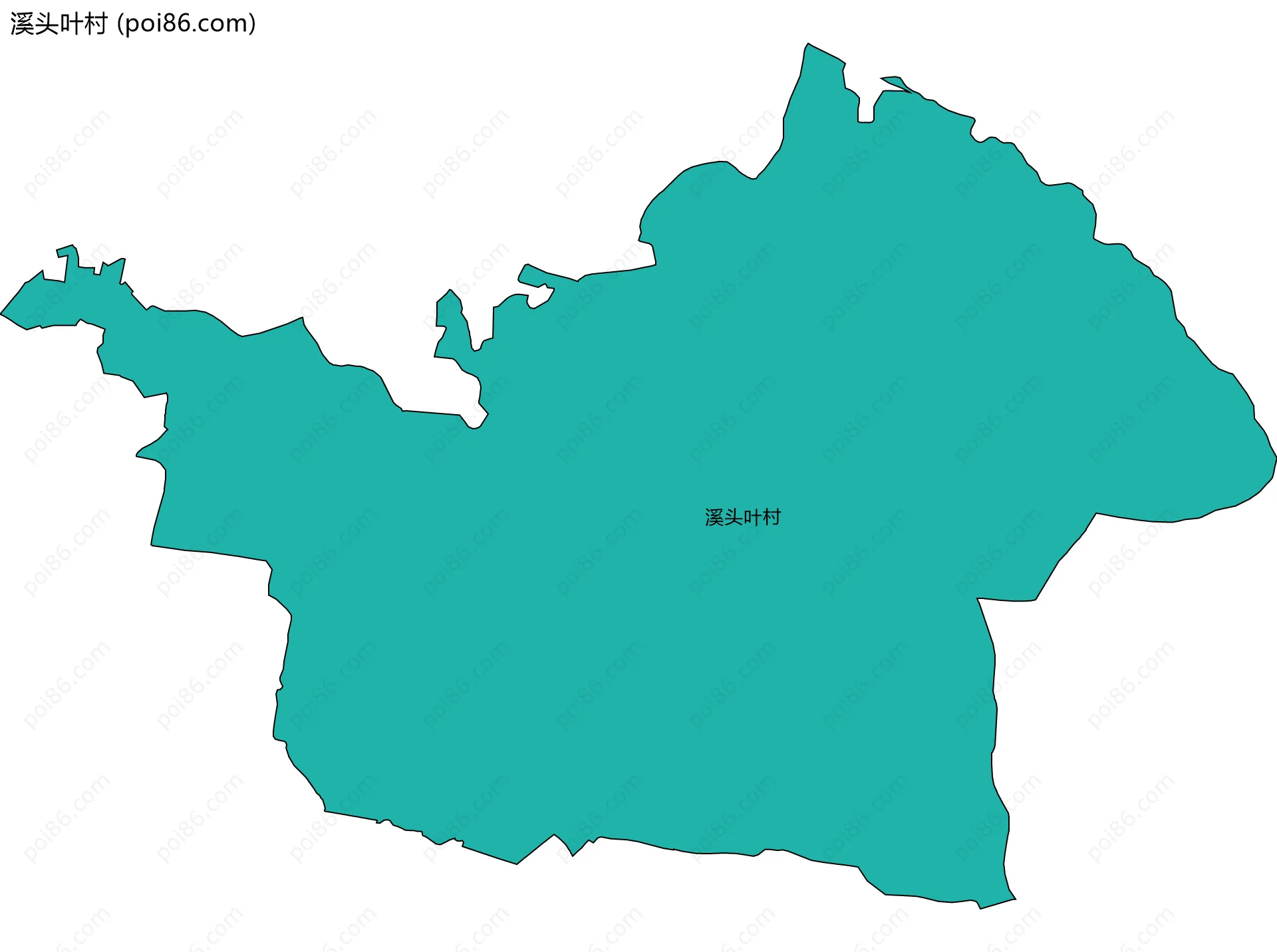 溪头叶村边界地图