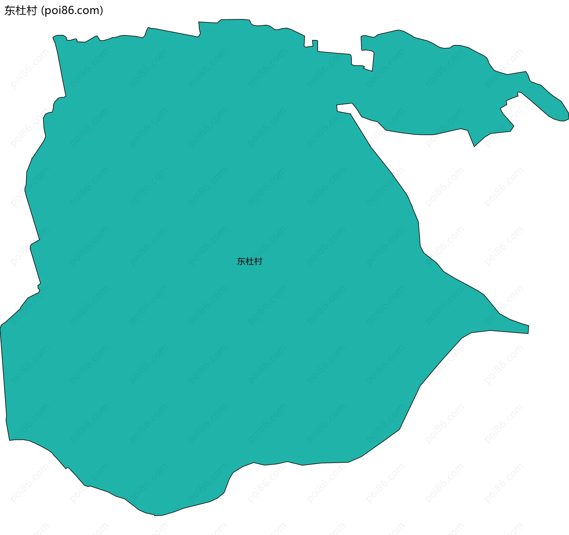 东杜村边界地图