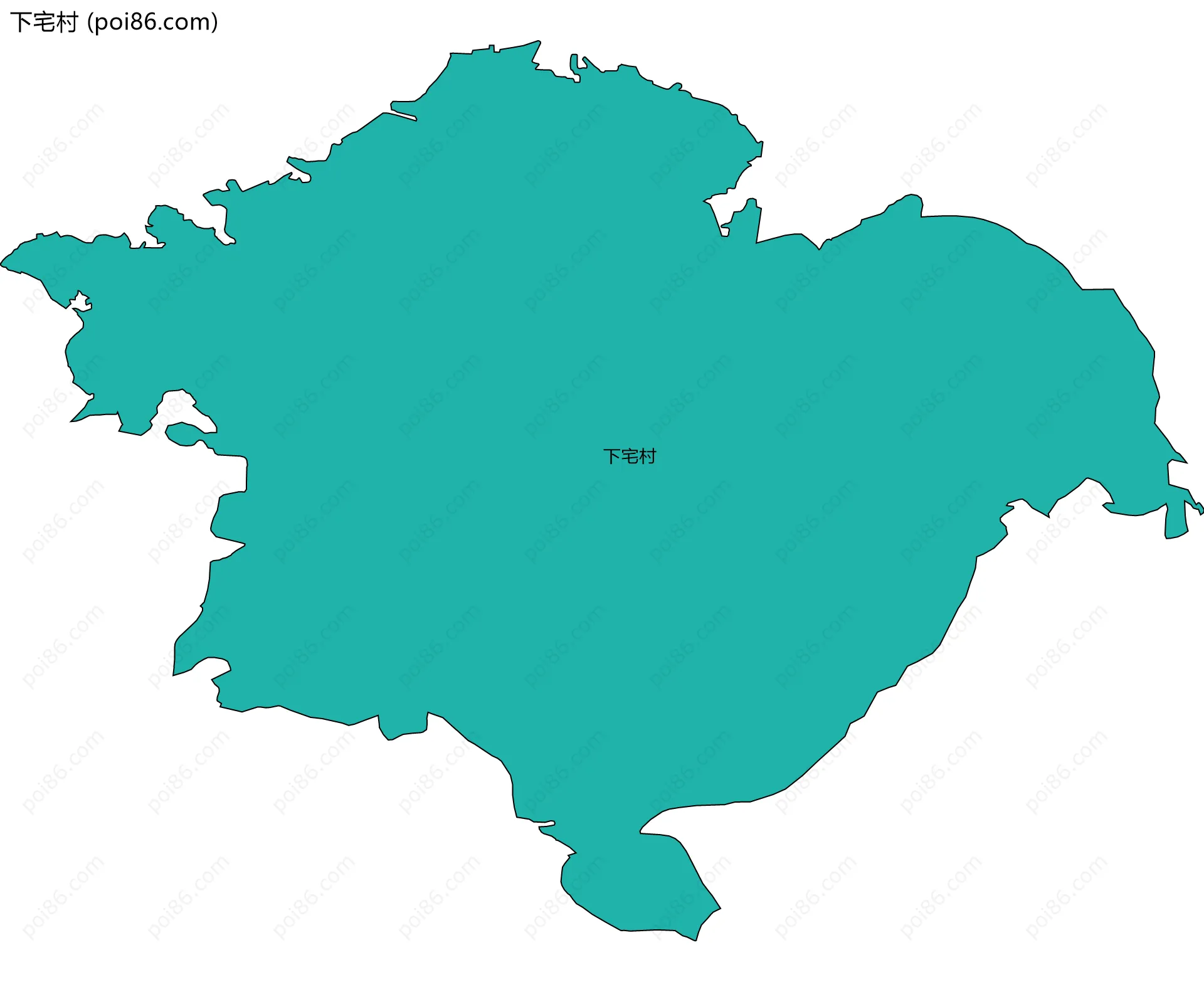 下宅村边界地图
