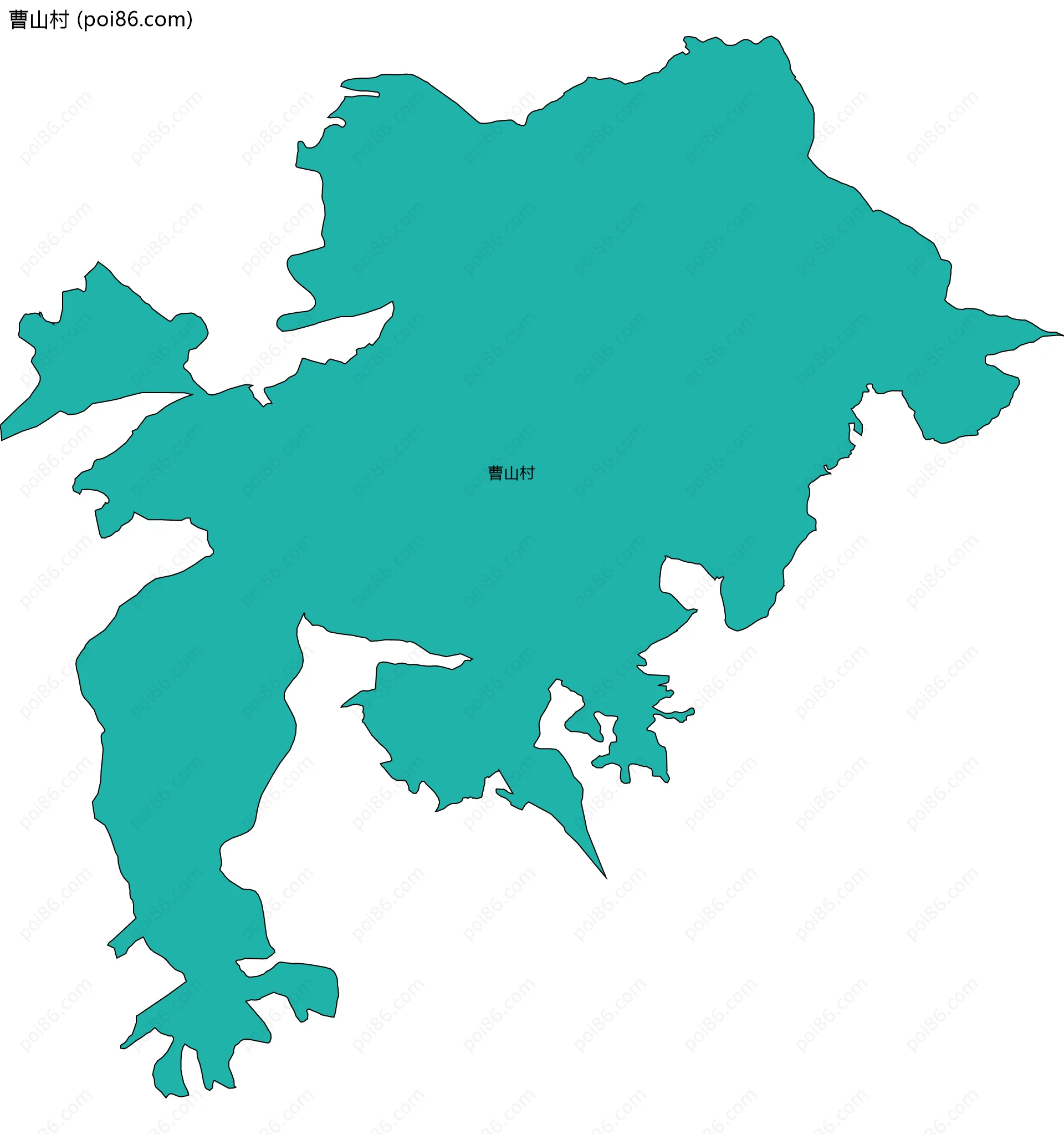 曹山村边界地图