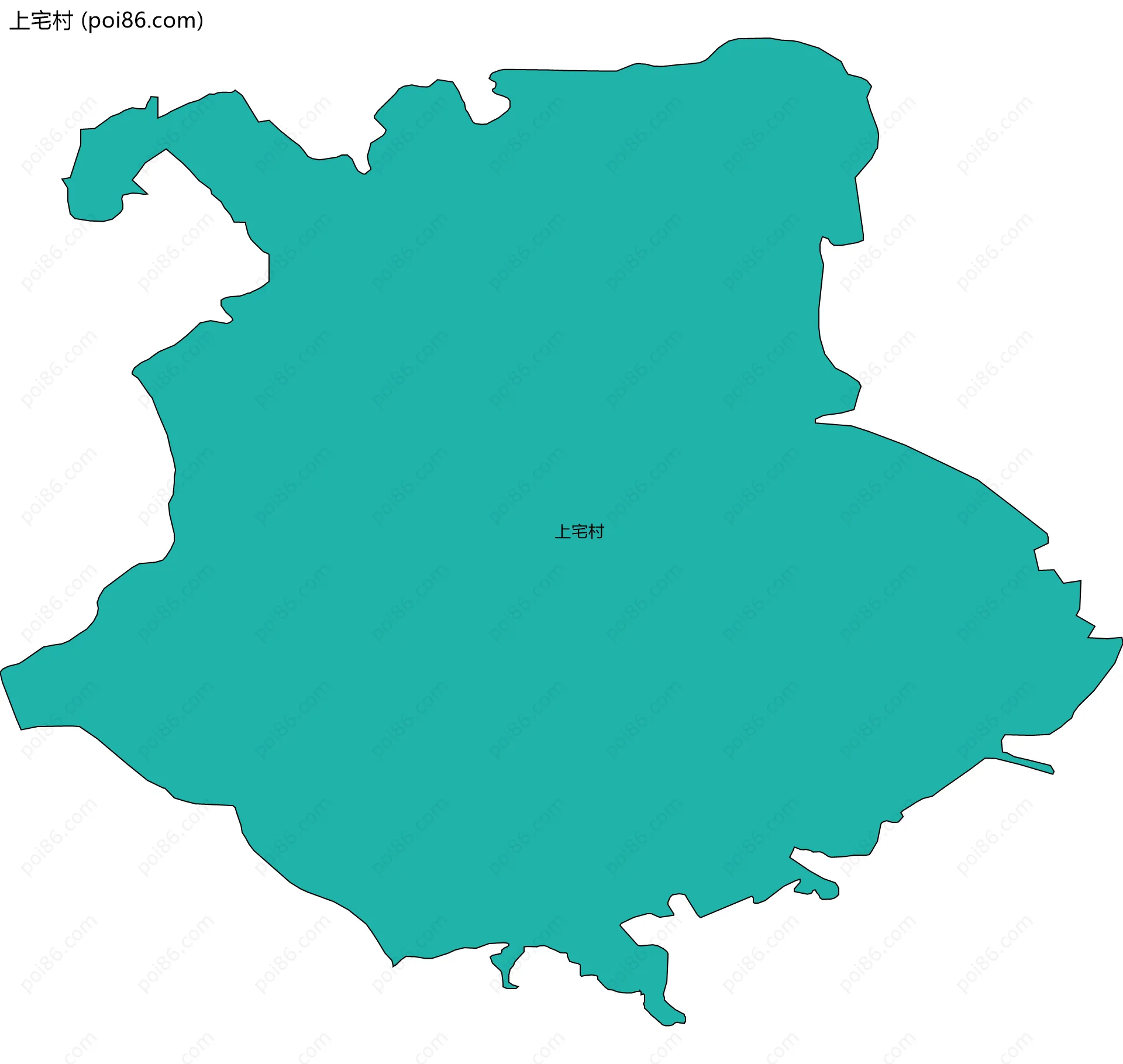 上宅村边界地图