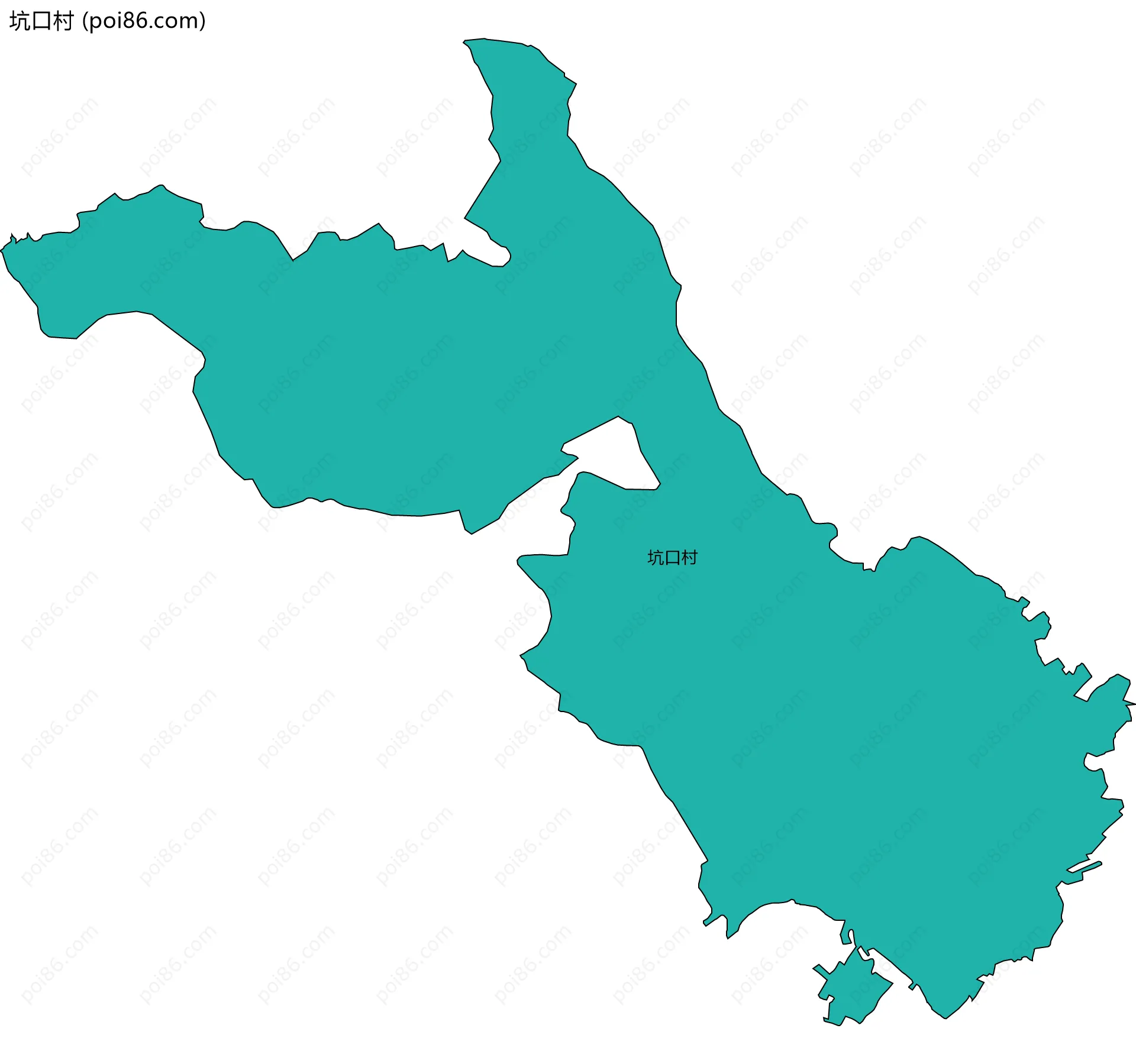 坑口村边界地图