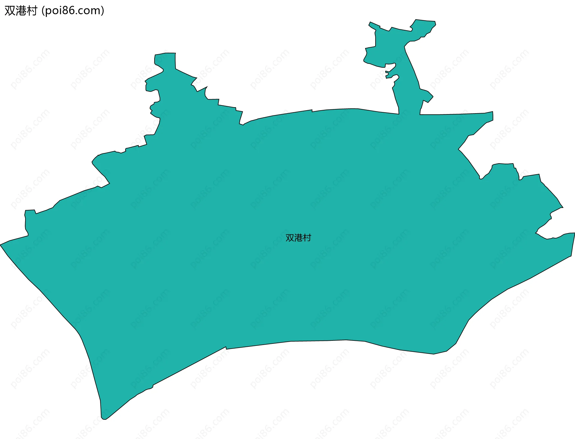 双港村边界地图