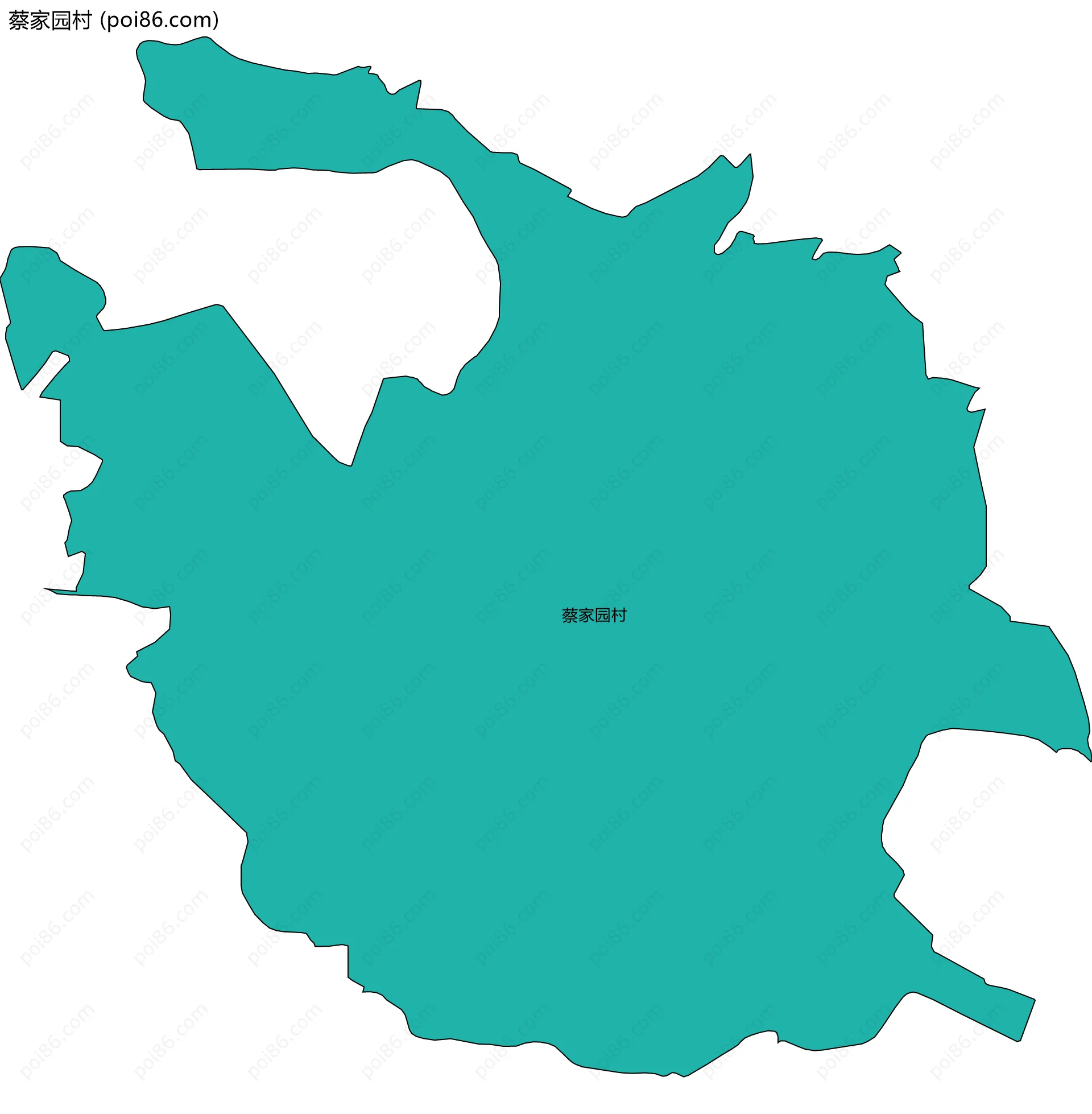 蔡家园村边界地图