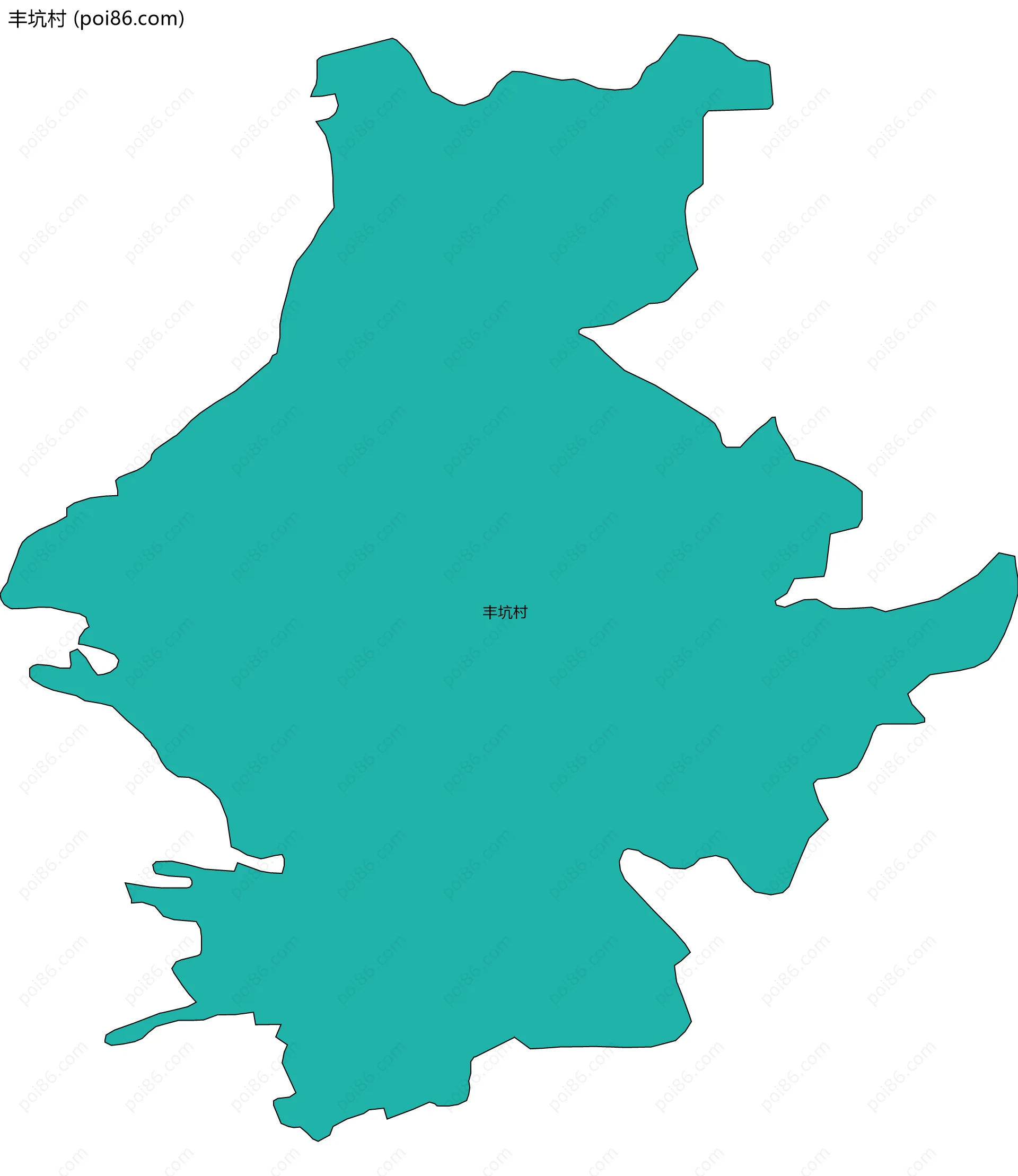 丰坑村边界地图