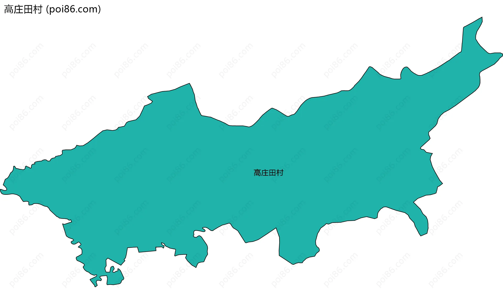 高庄田村边界地图