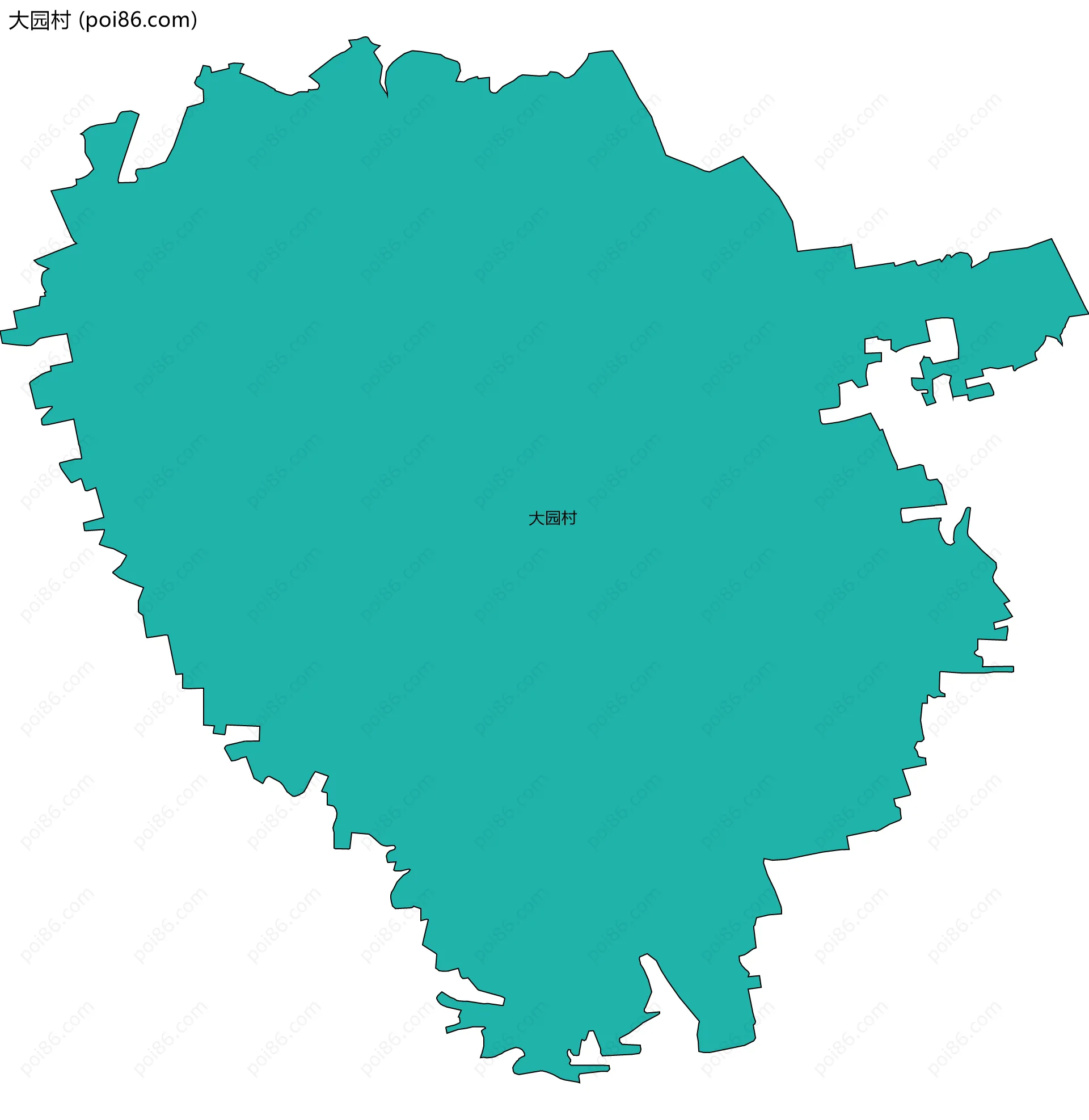 大园村边界地图