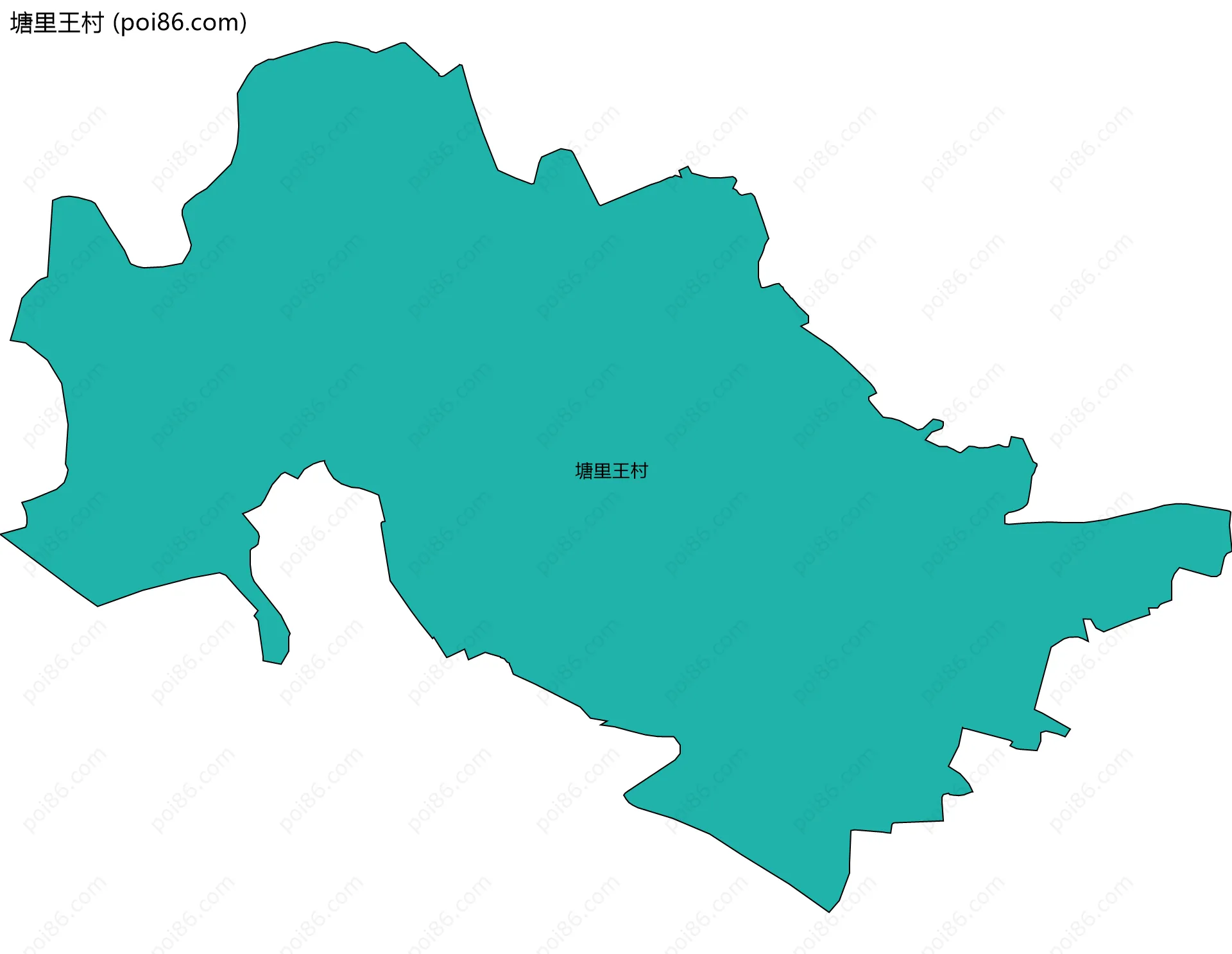 塘里王村边界地图