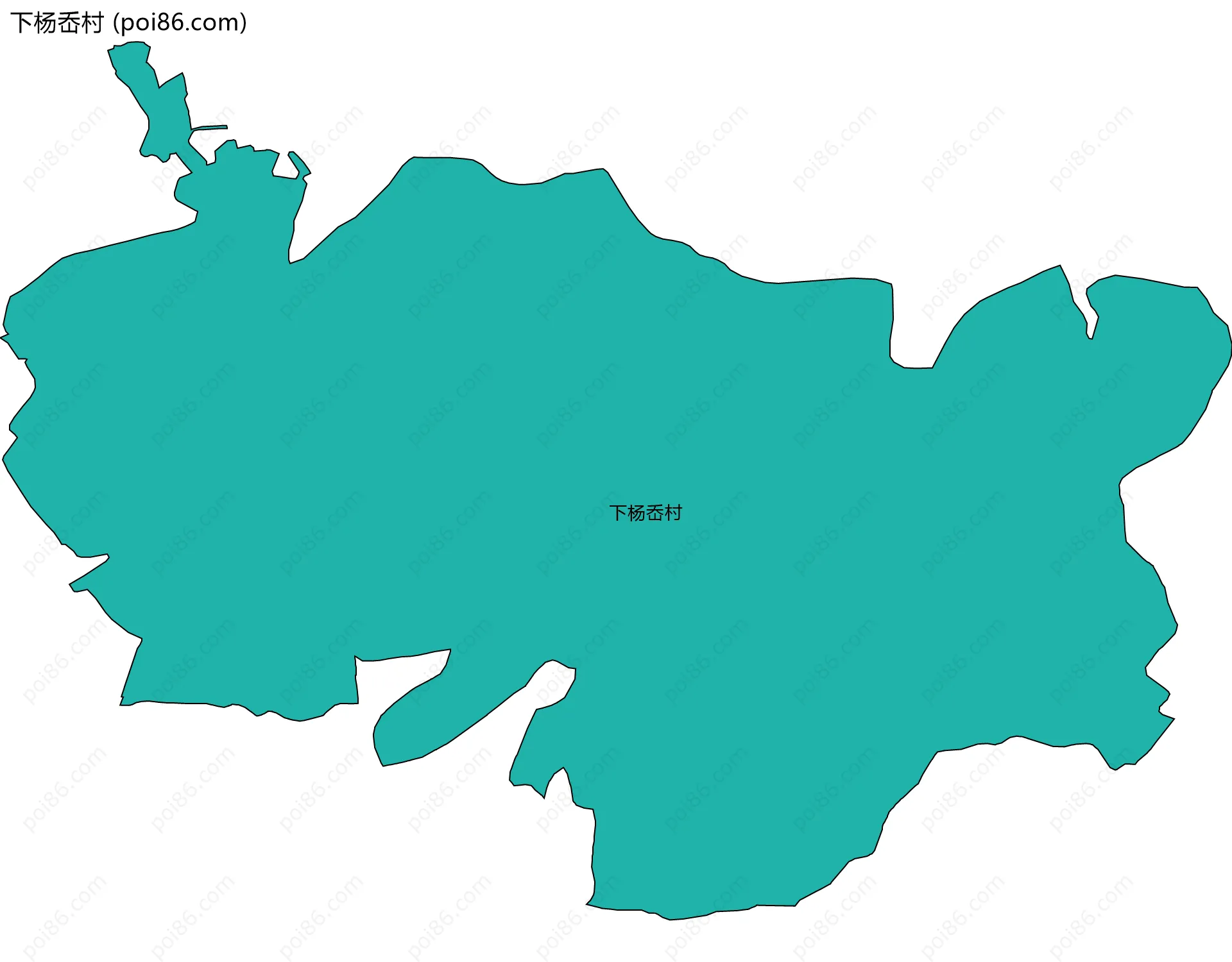下杨岙村边界地图