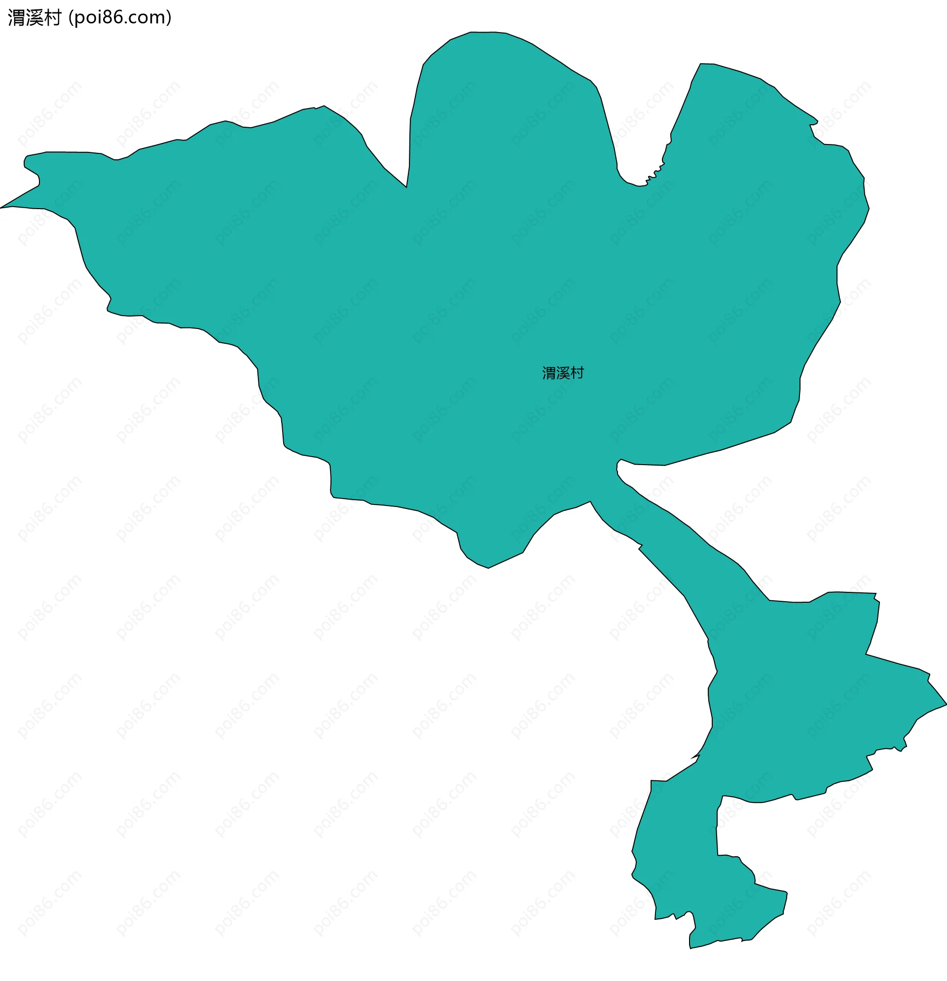 渭溪村边界地图