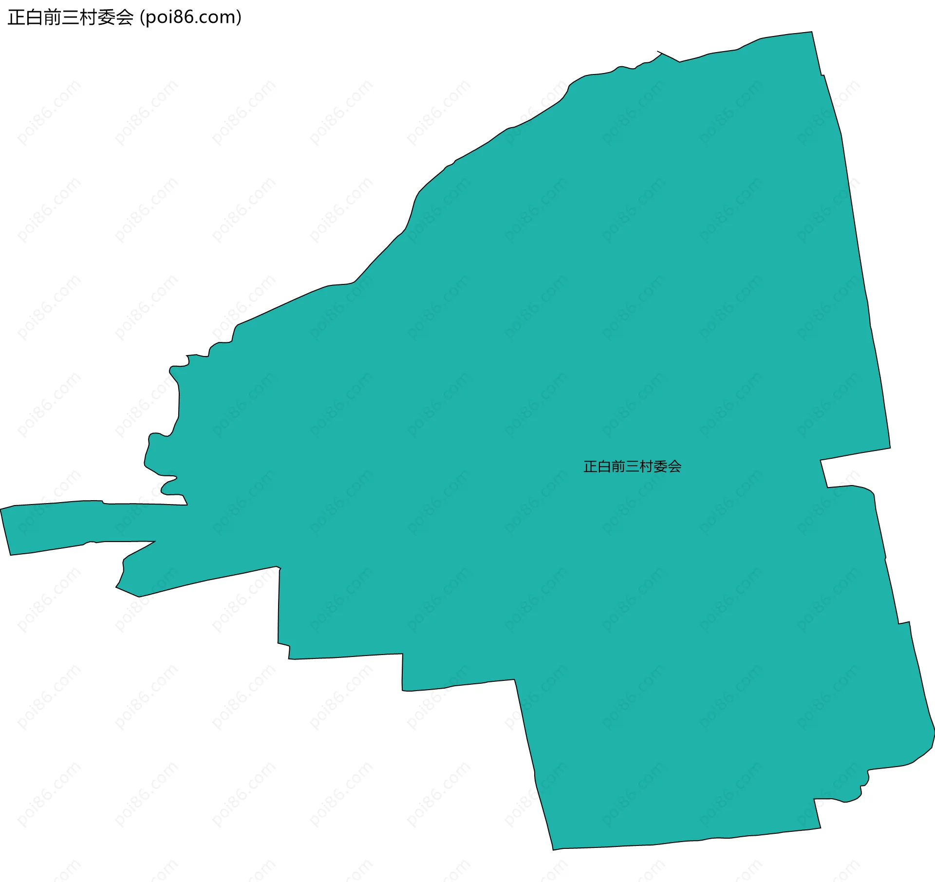 正白前三村委会边界地图