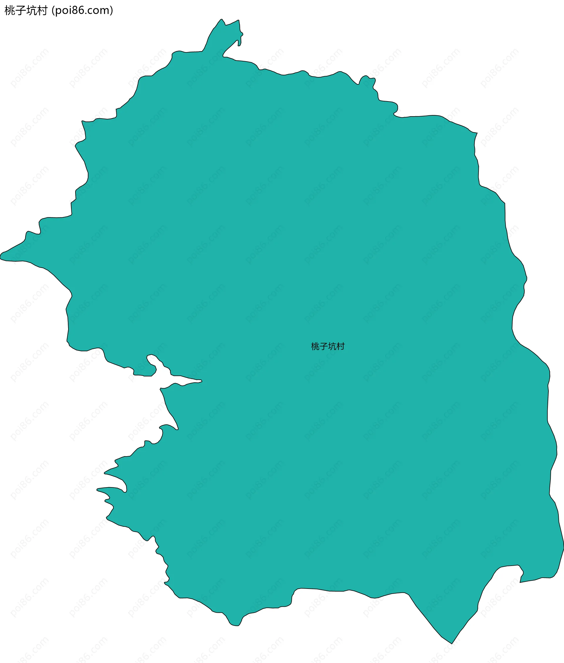 桃子坑村边界地图