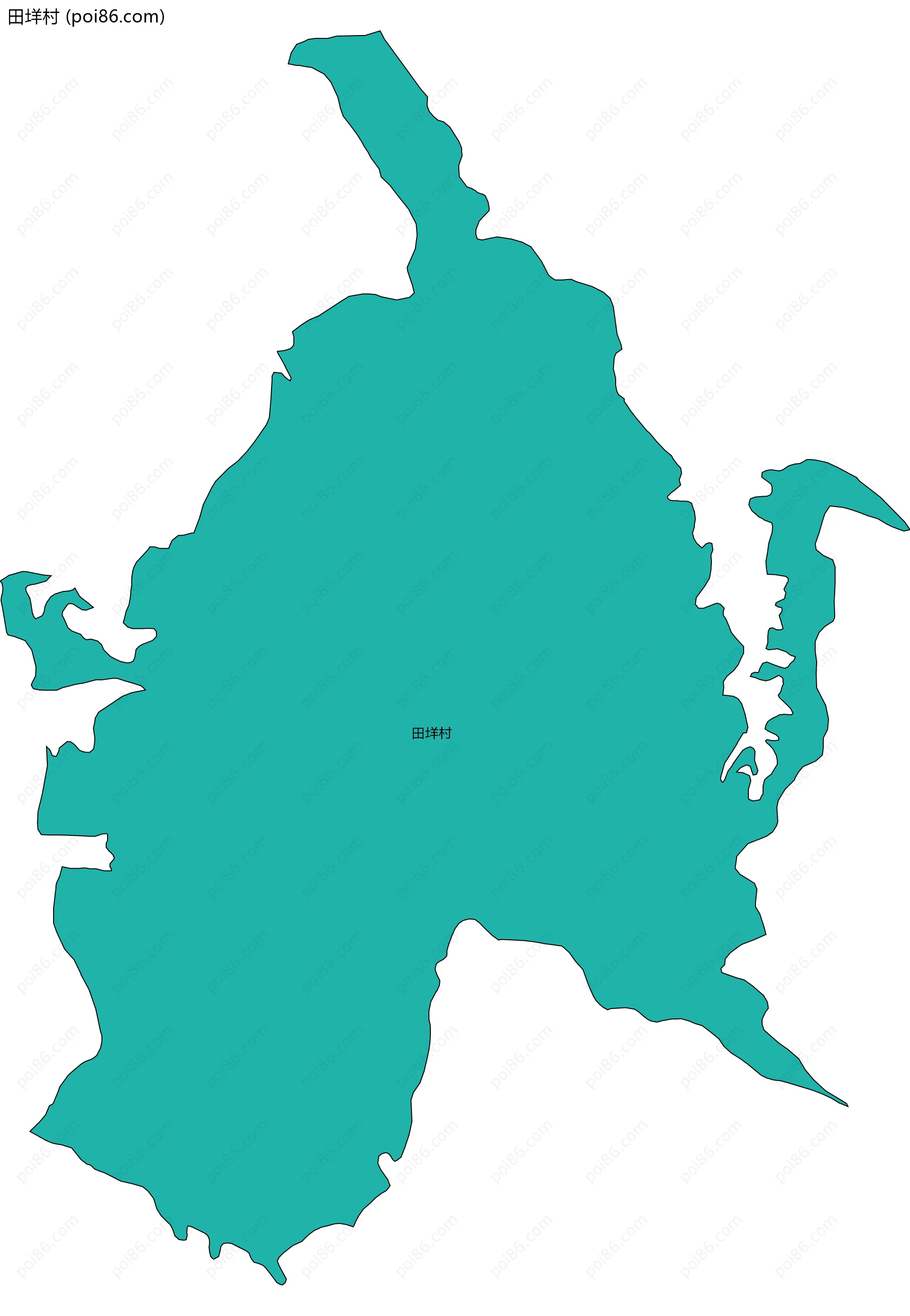 田垟村边界地图