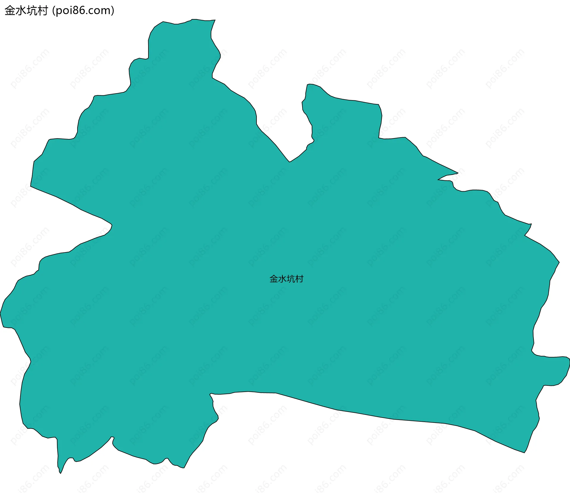 金水坑村边界地图