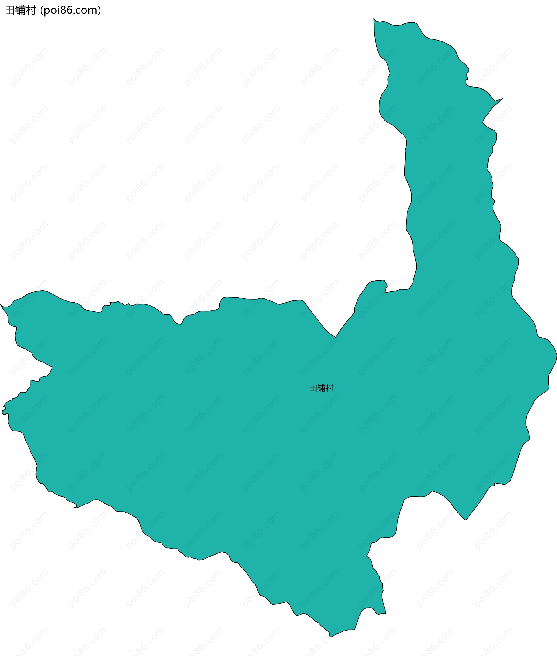 田铺村边界地图