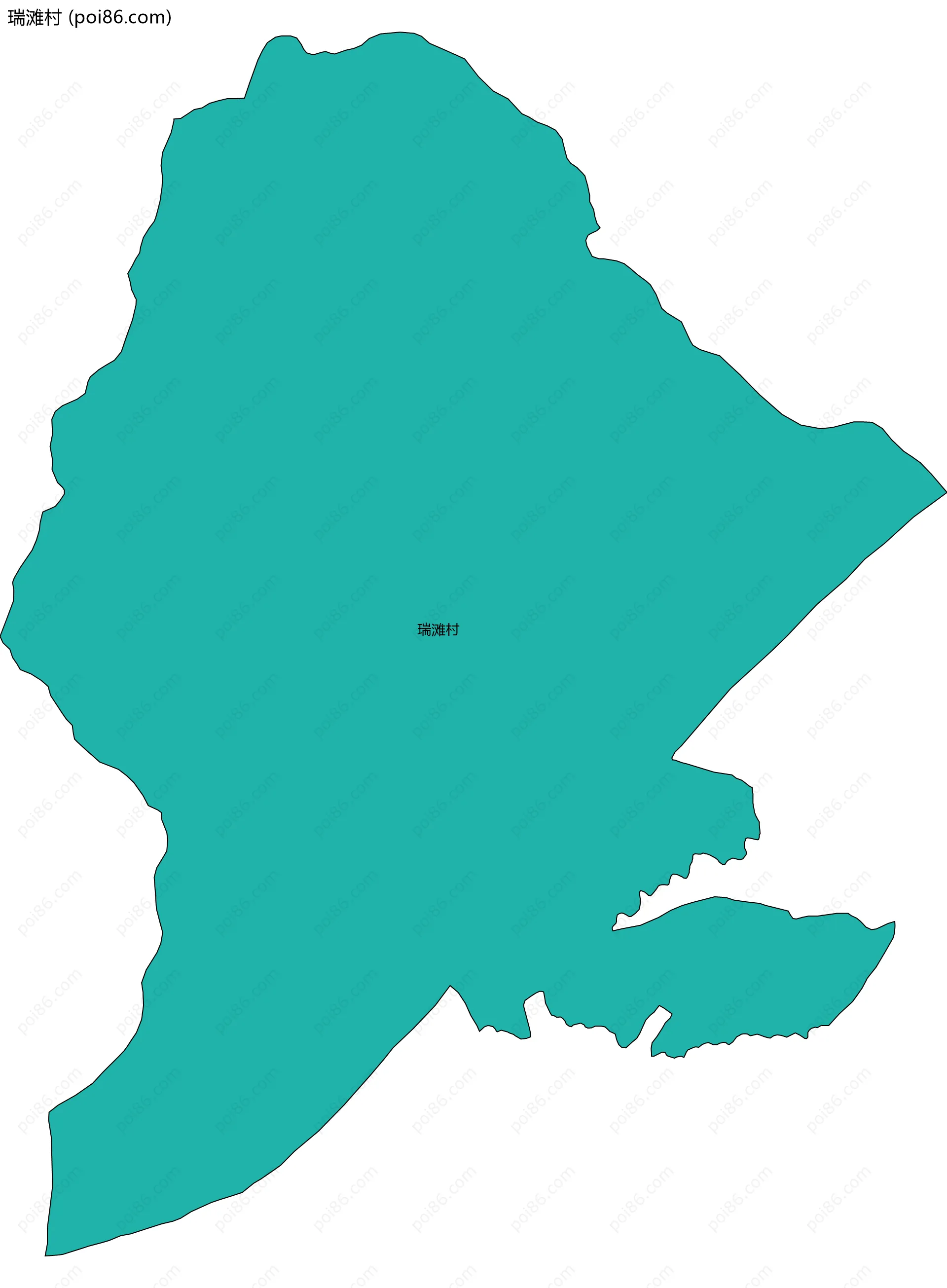 瑞滩村边界地图