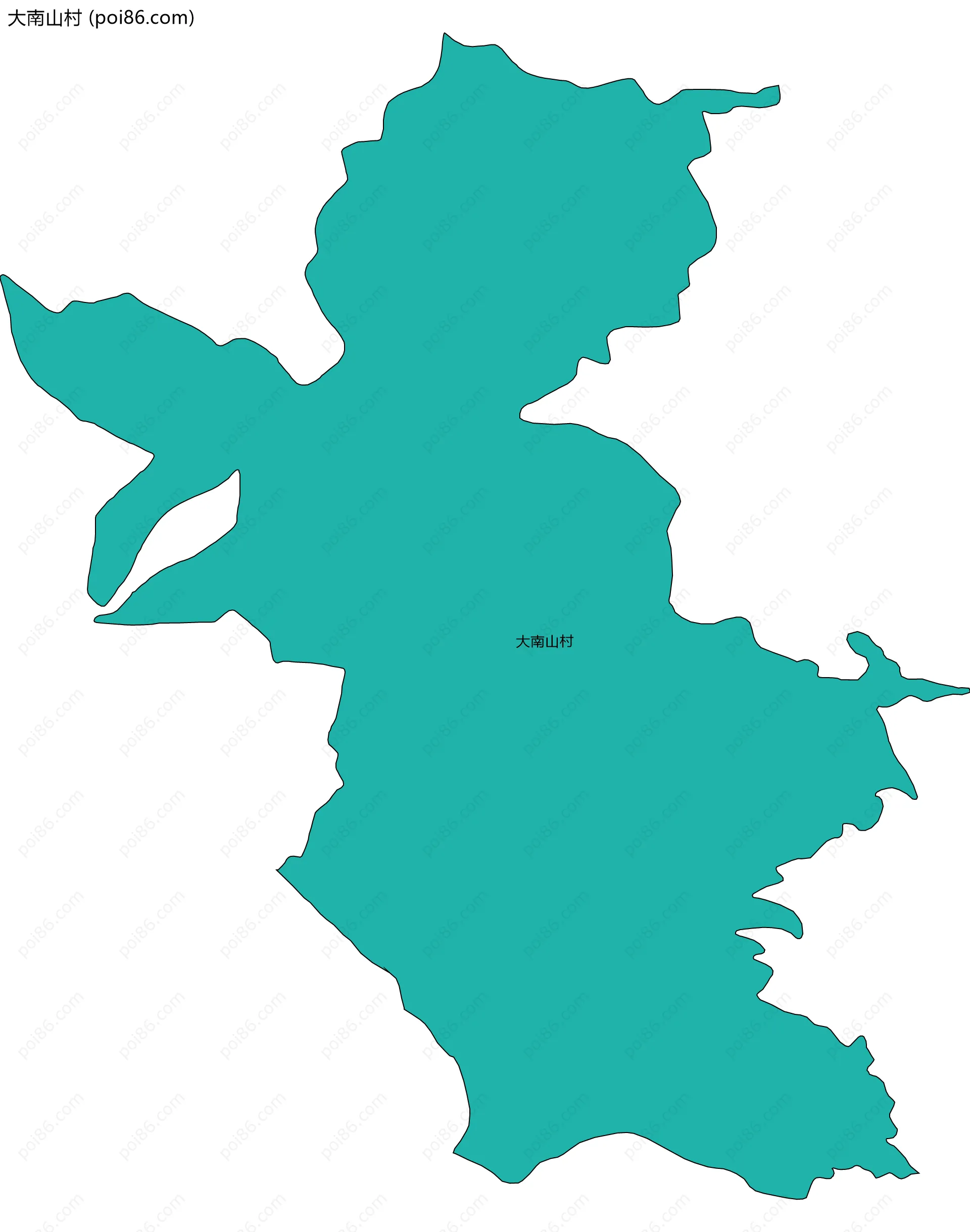 大南山村边界地图