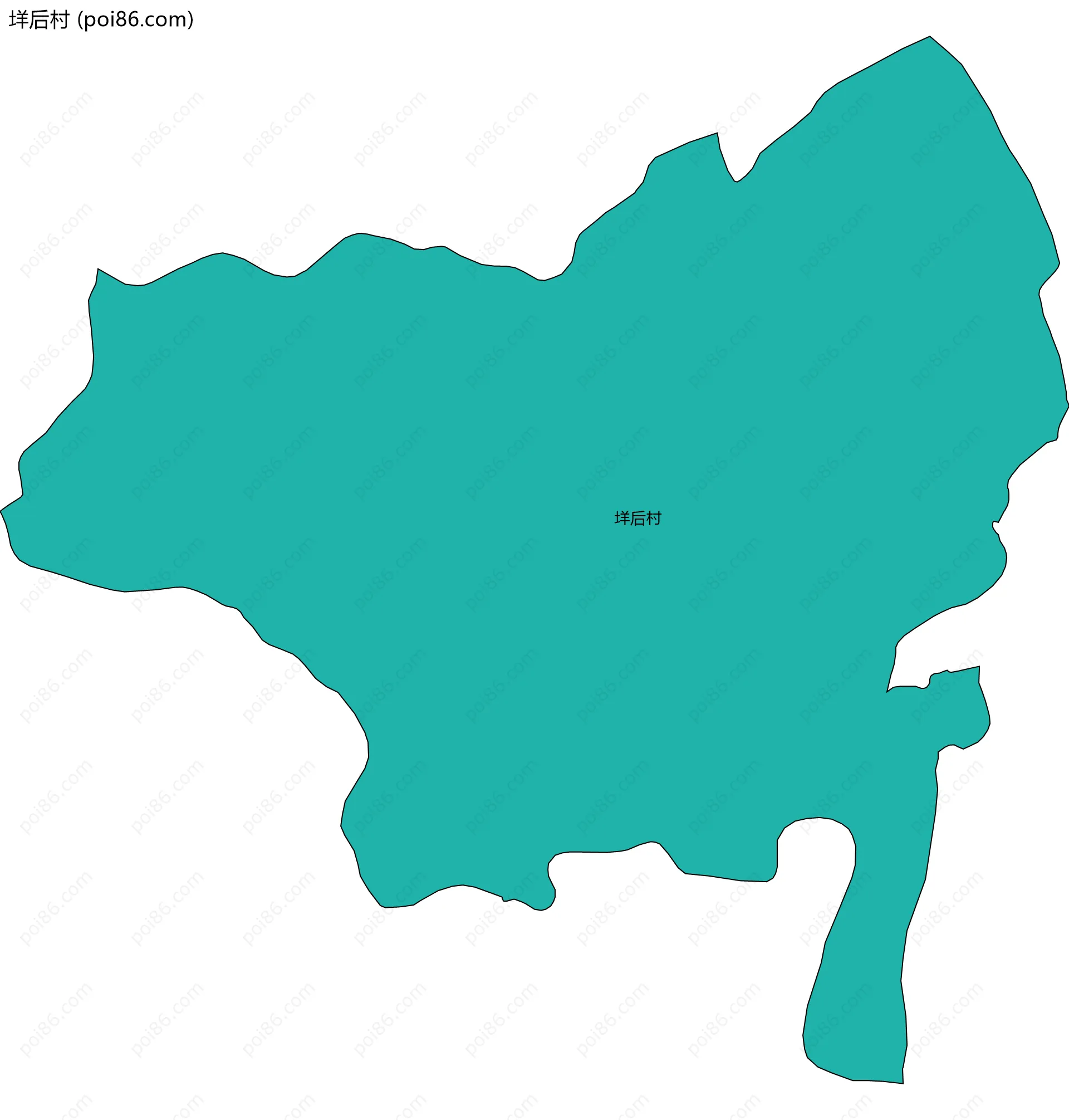 垟后村边界地图