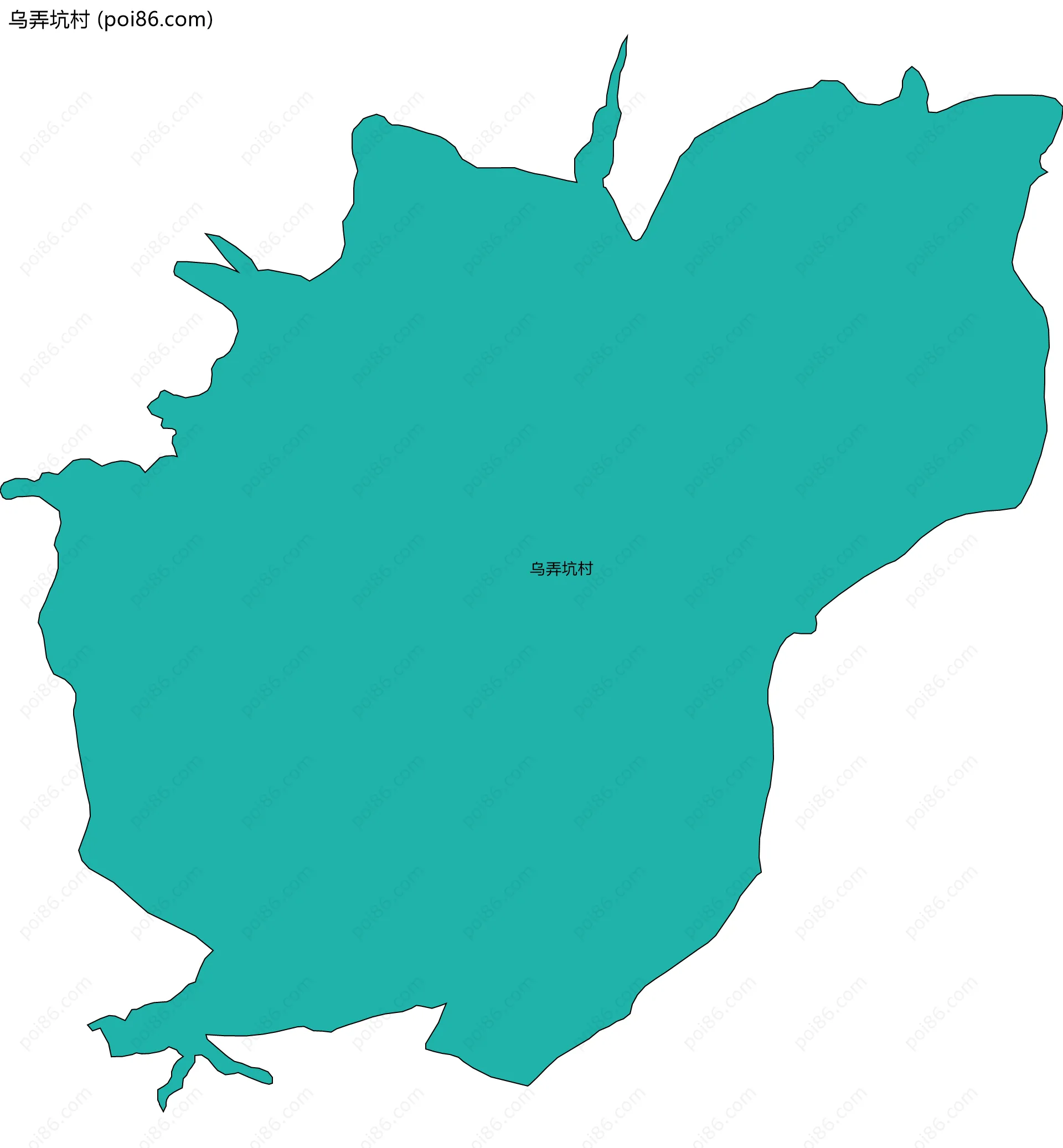 乌弄坑村边界地图