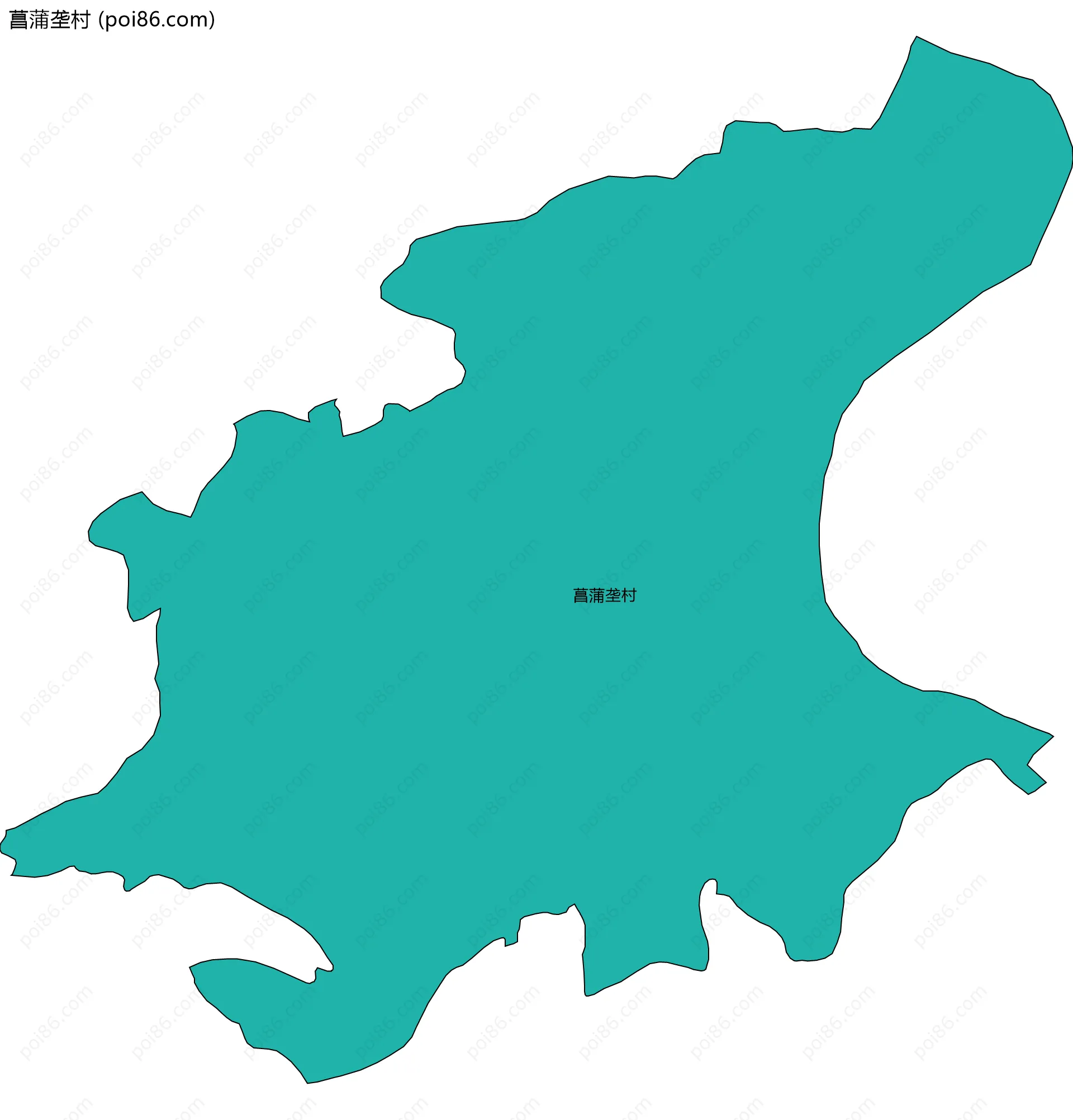 菖蒲垄村边界地图