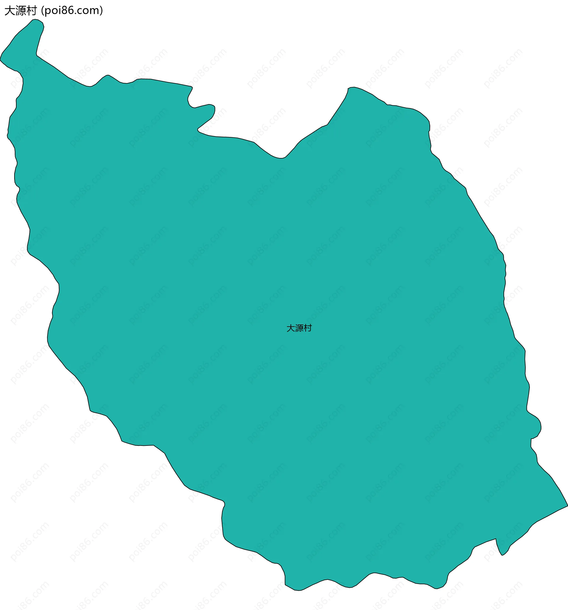 大源村边界地图