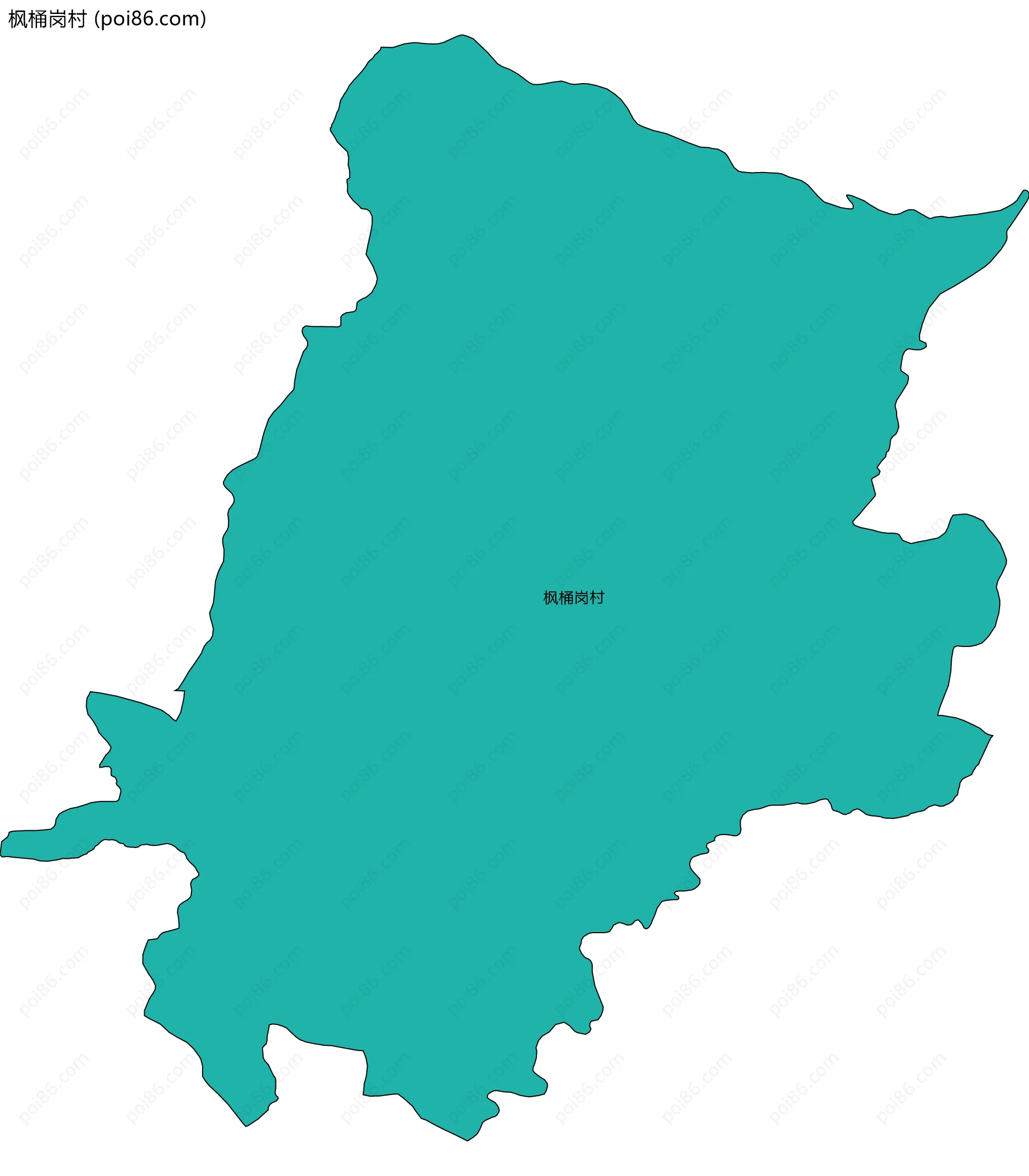 枫桶岗村边界地图