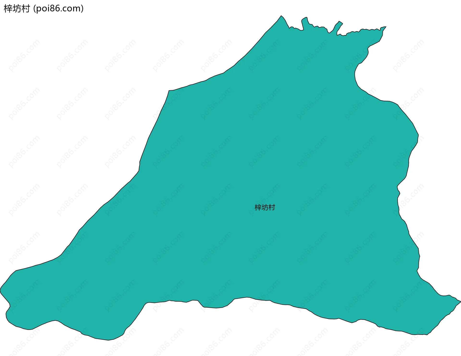 梓坊村边界地图