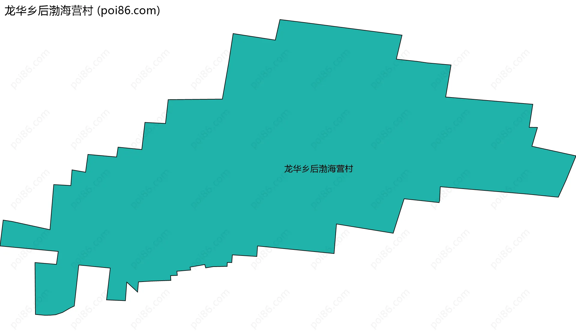 龙华乡后渤海营村边界地图