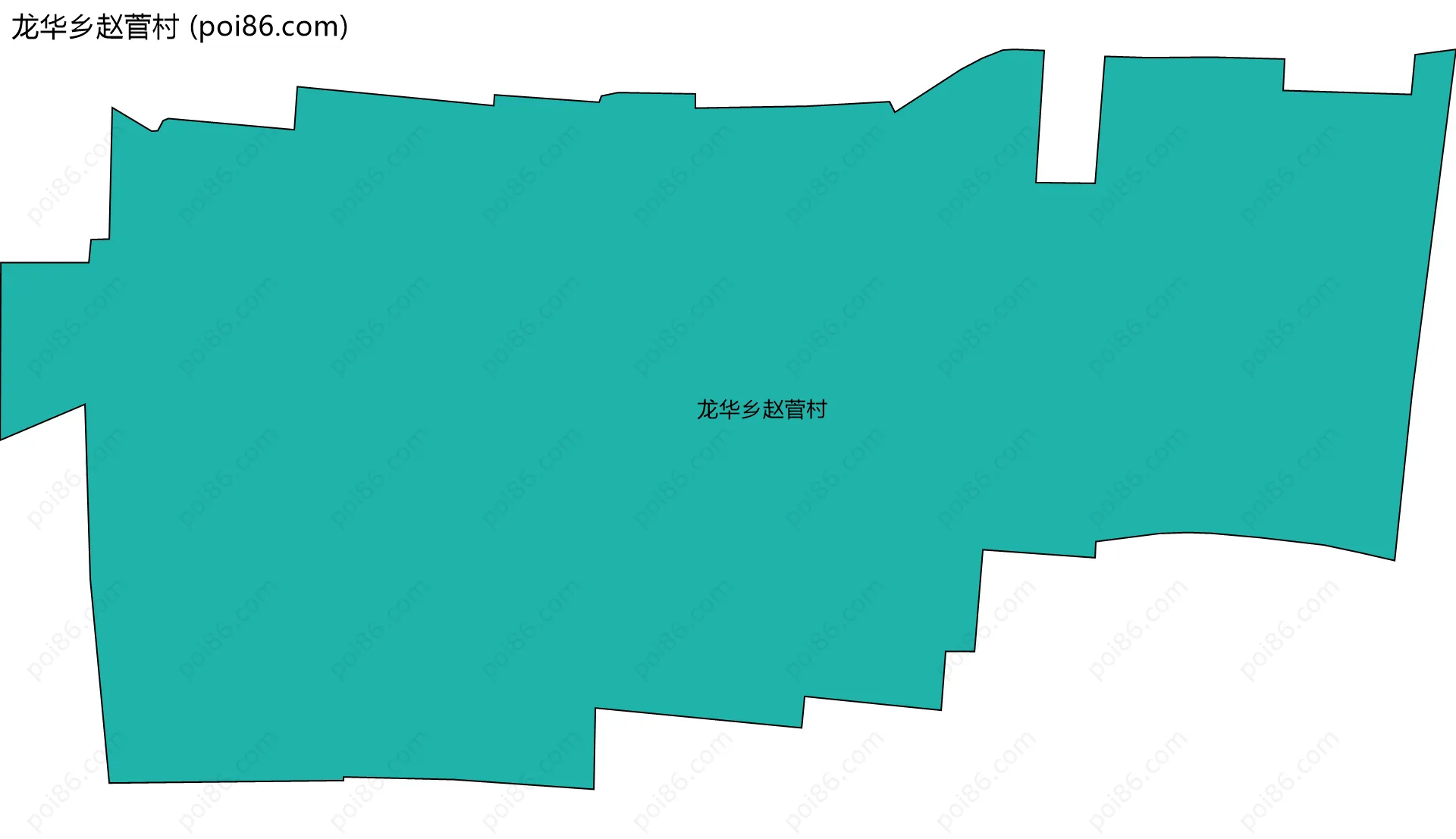 龙华乡赵菅村边界地图