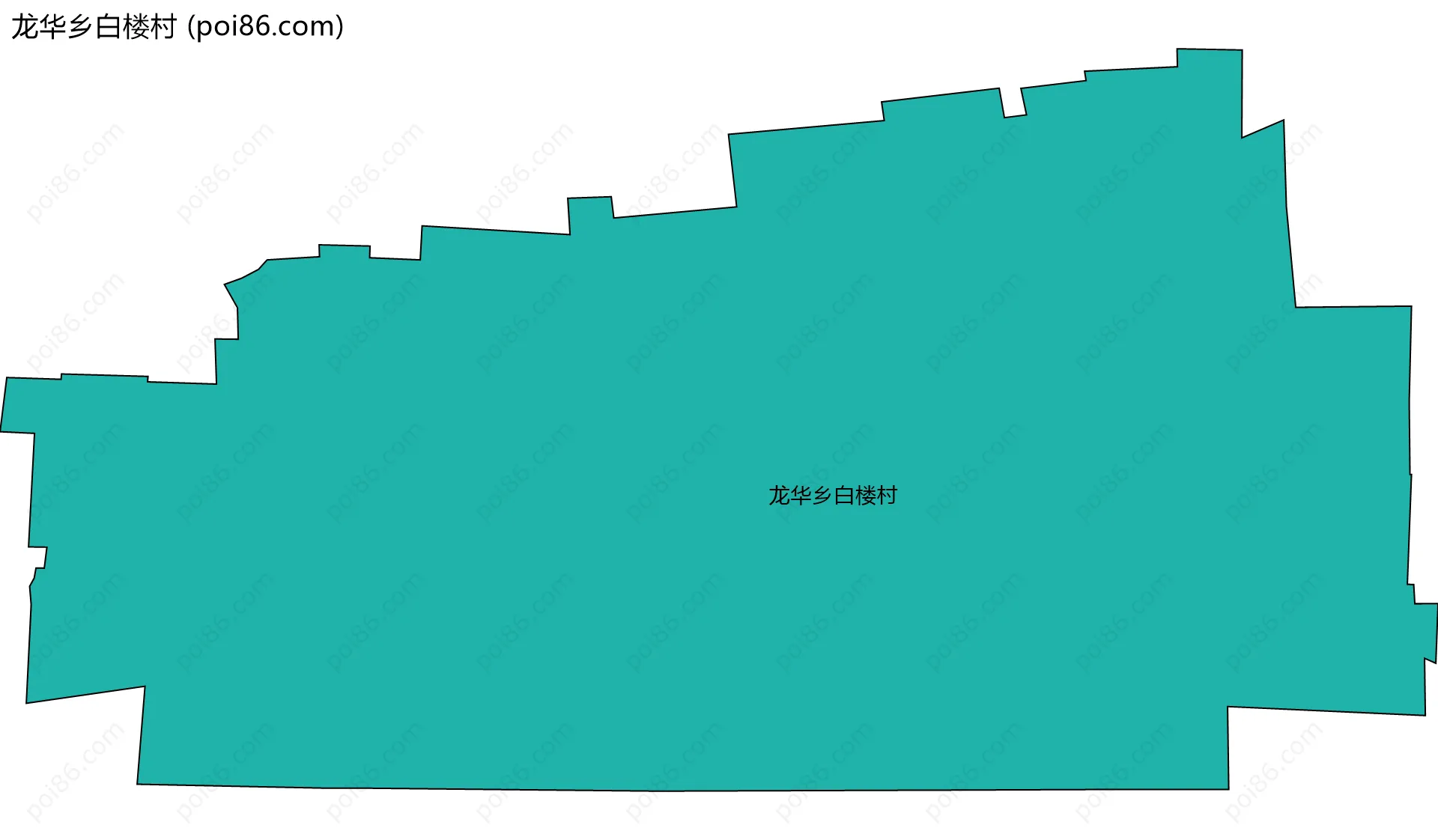 龙华乡白楼村边界地图