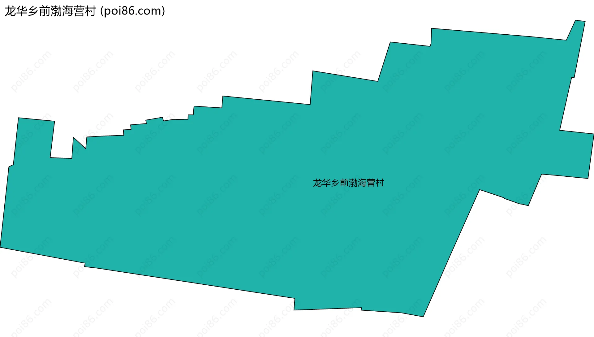 龙华乡前渤海营村边界地图