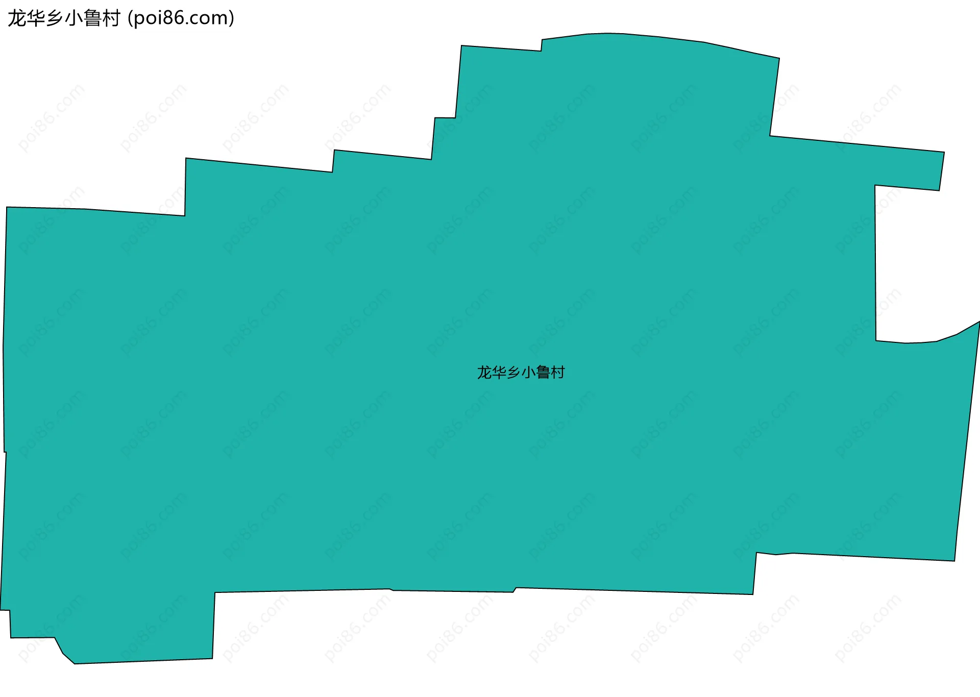 龙华乡小鲁村边界地图