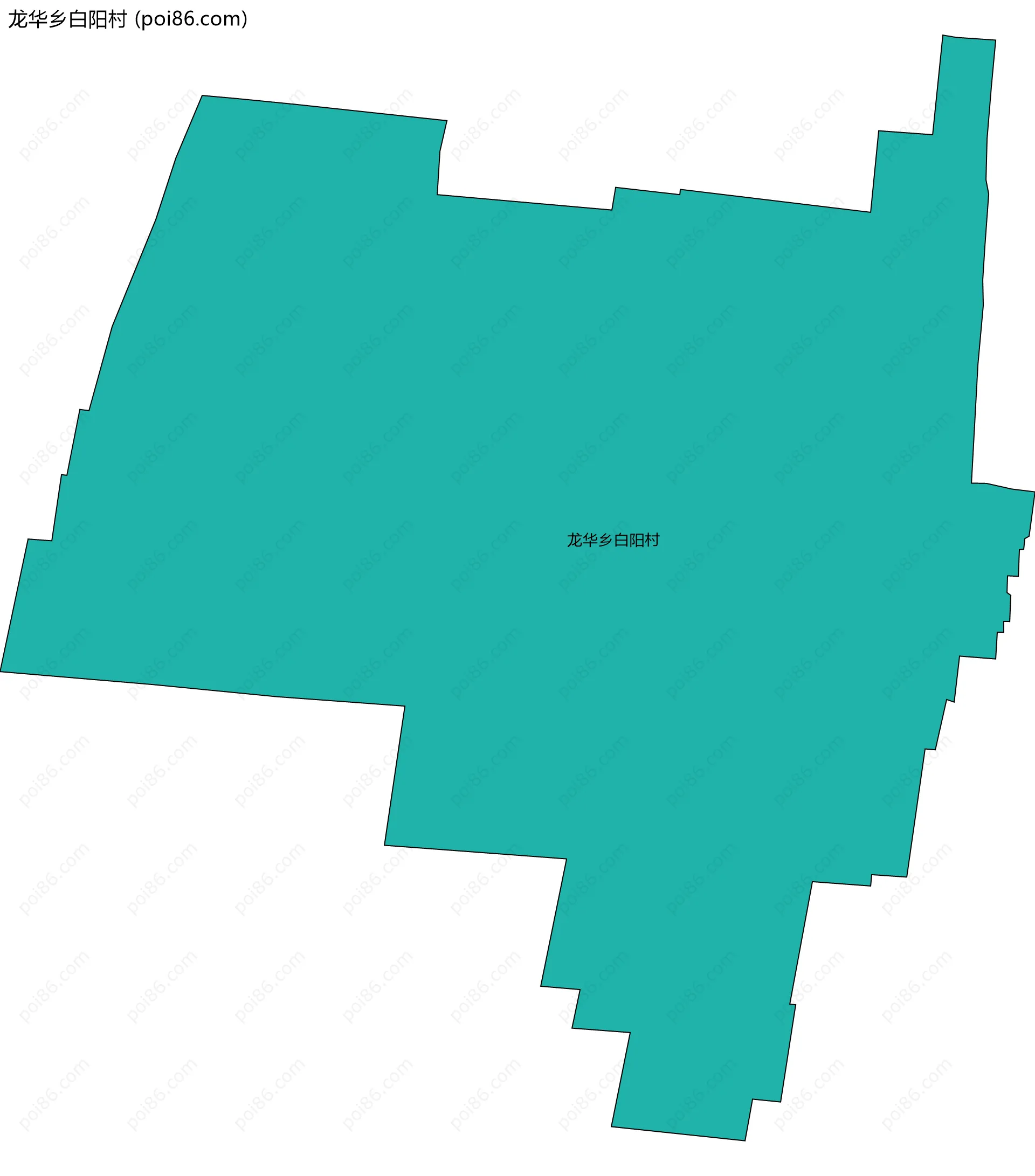 龙华乡白阳村边界地图