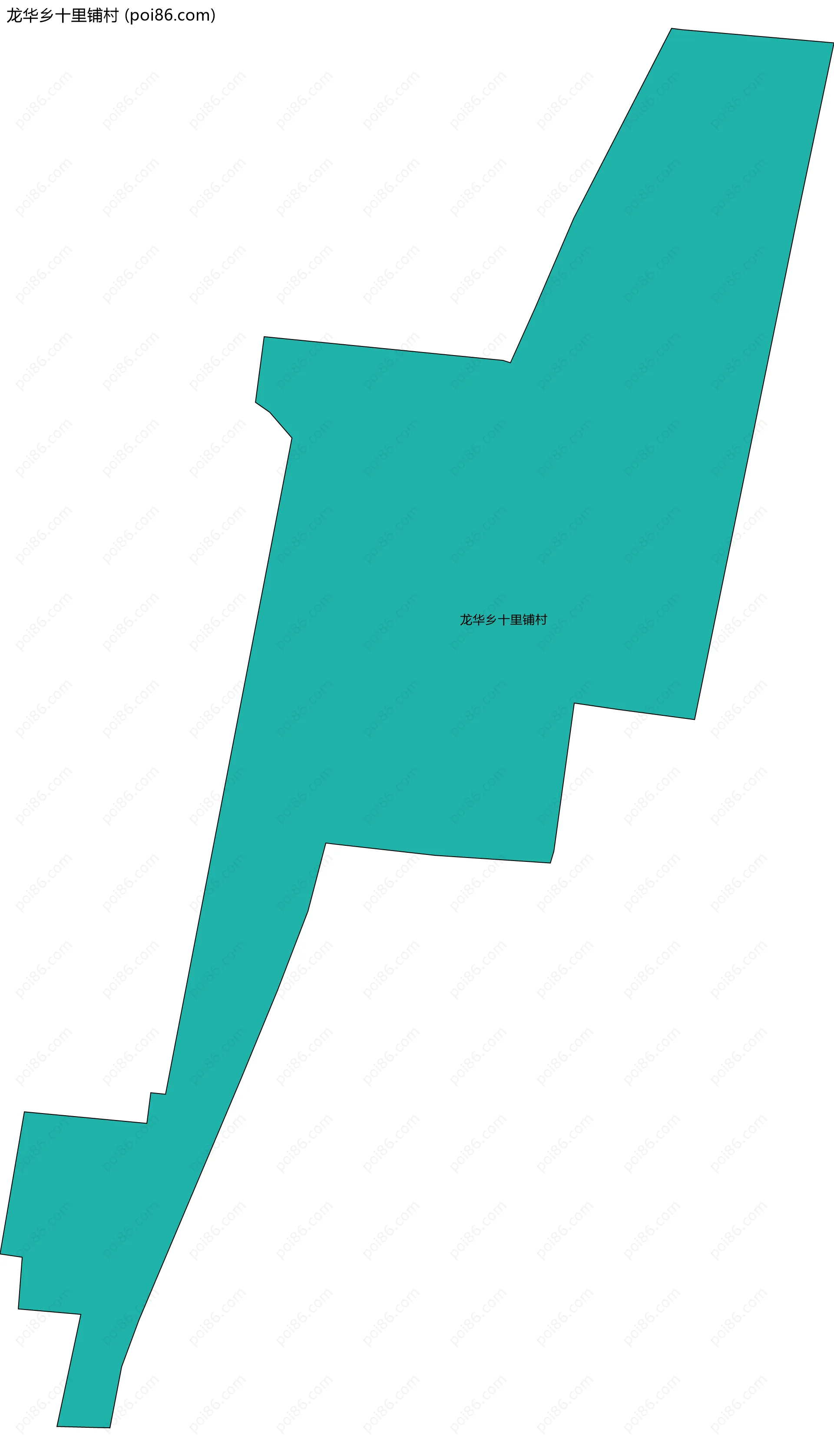 龙华乡十里铺村边界地图