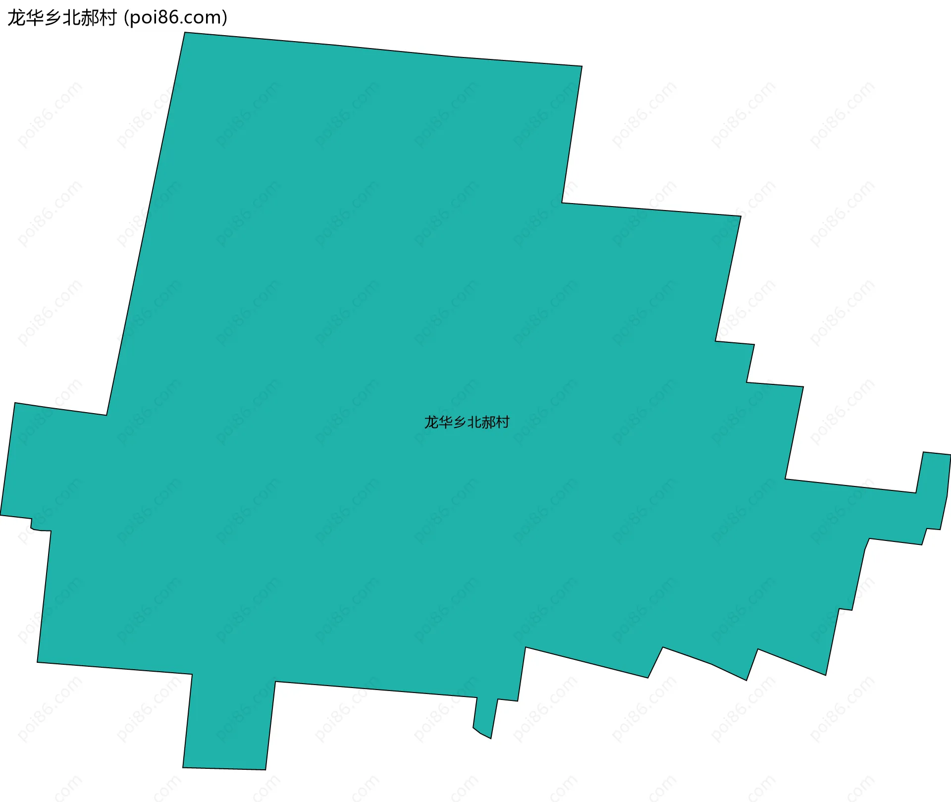 龙华乡北郝村边界地图