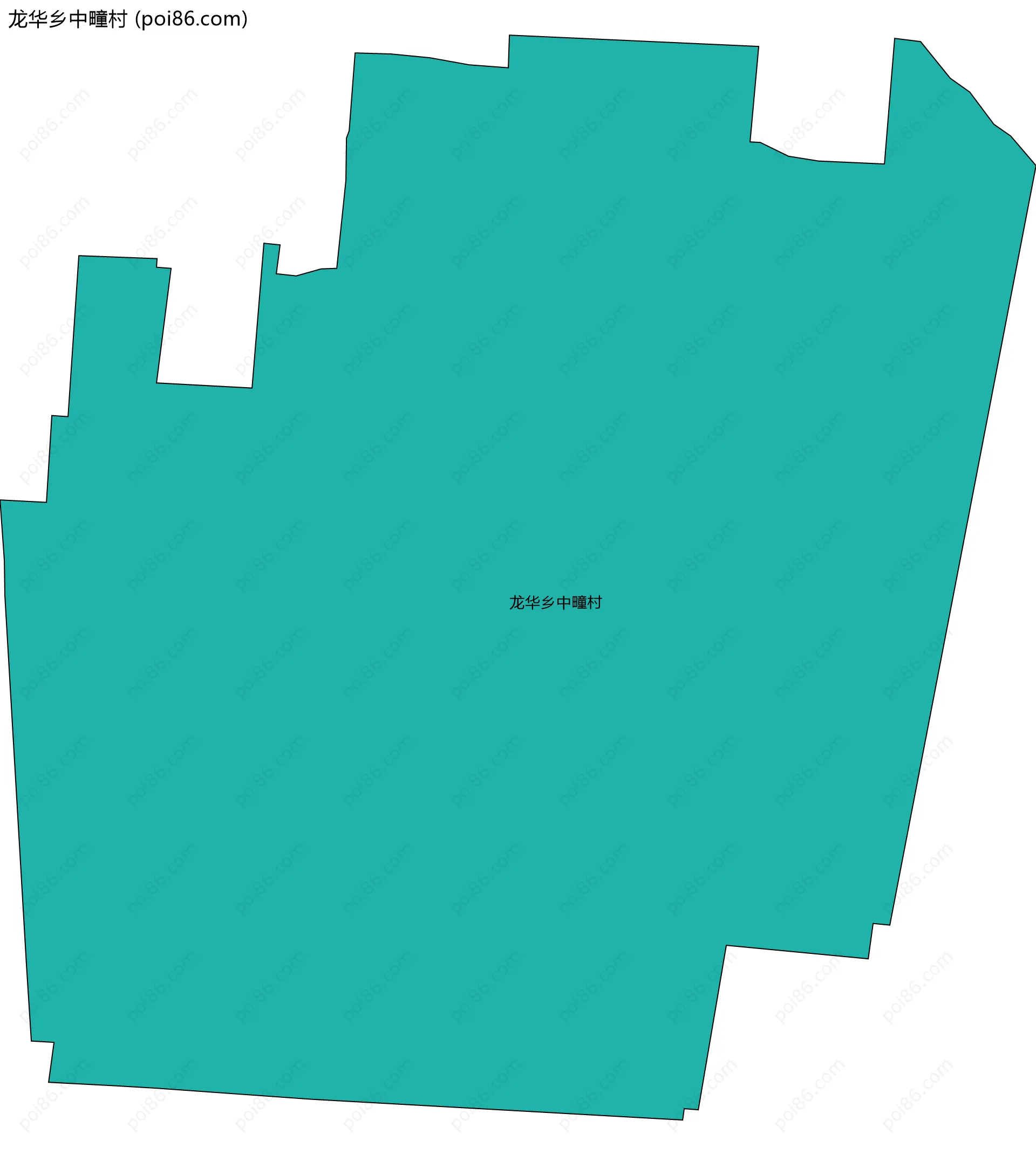 龙华乡中疃村边界地图