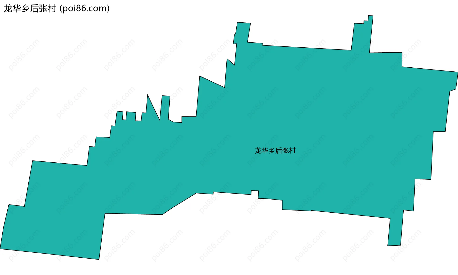 龙华乡后张村边界地图