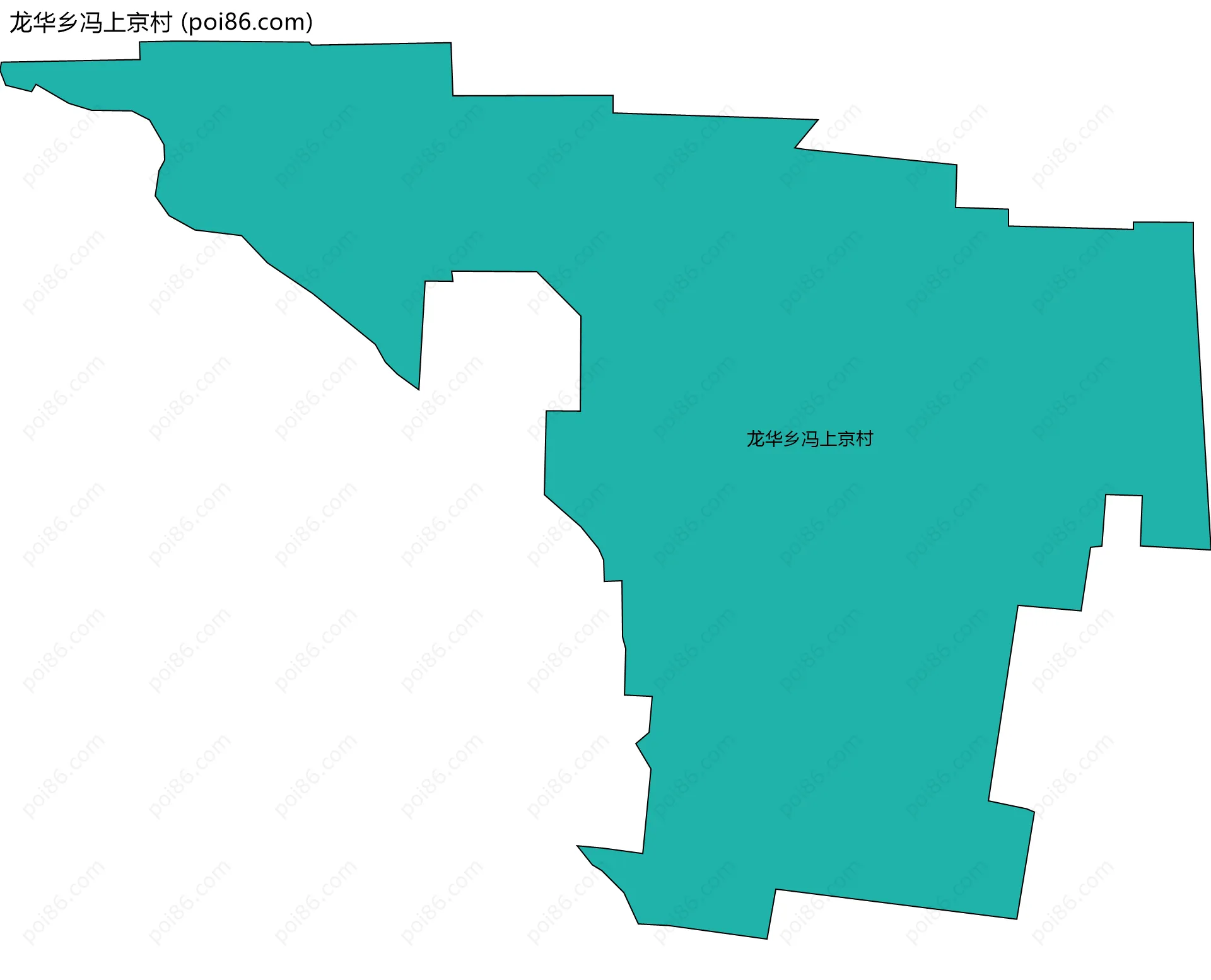 龙华乡冯上京村边界地图