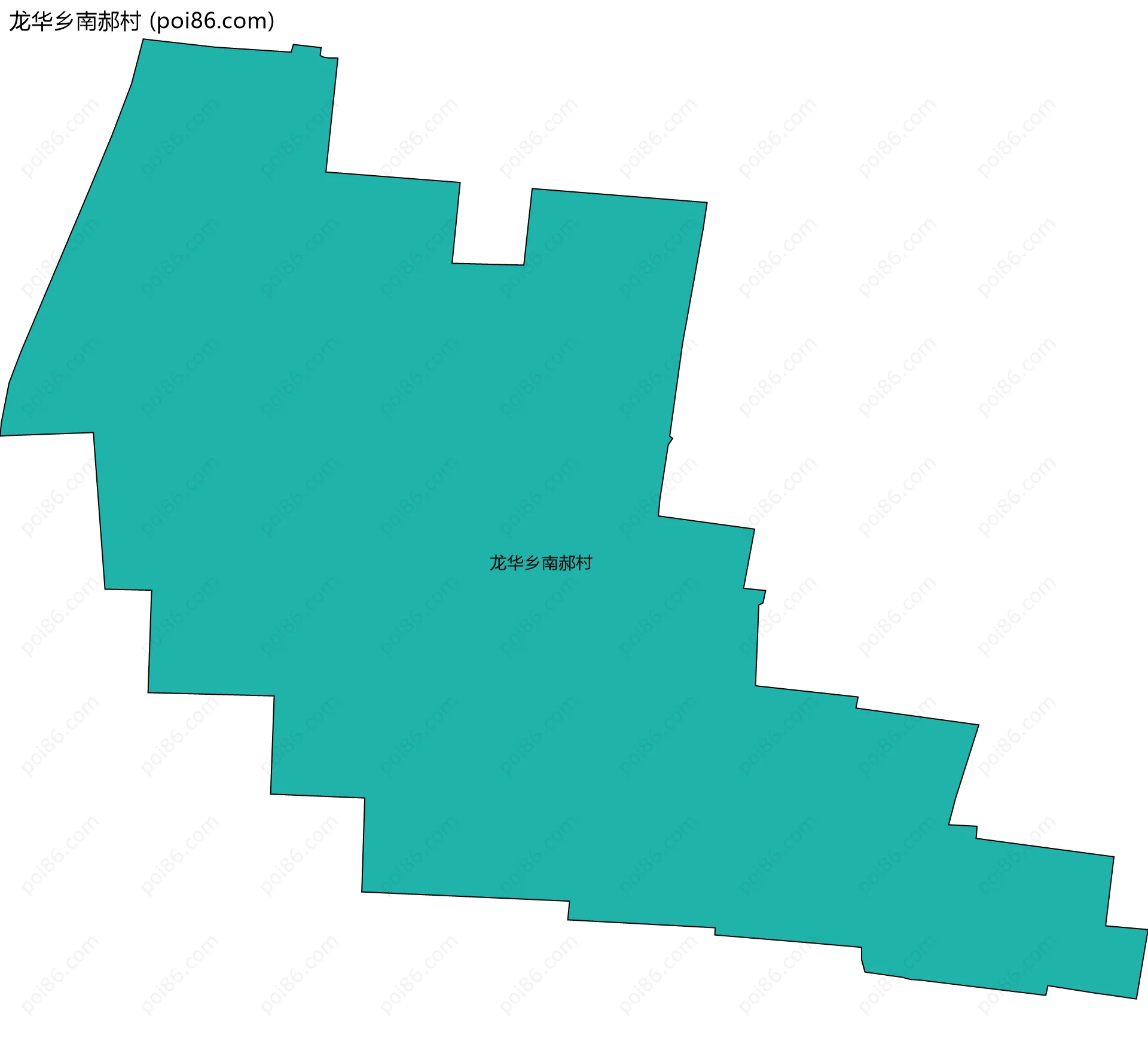 龙华乡南郝村边界地图