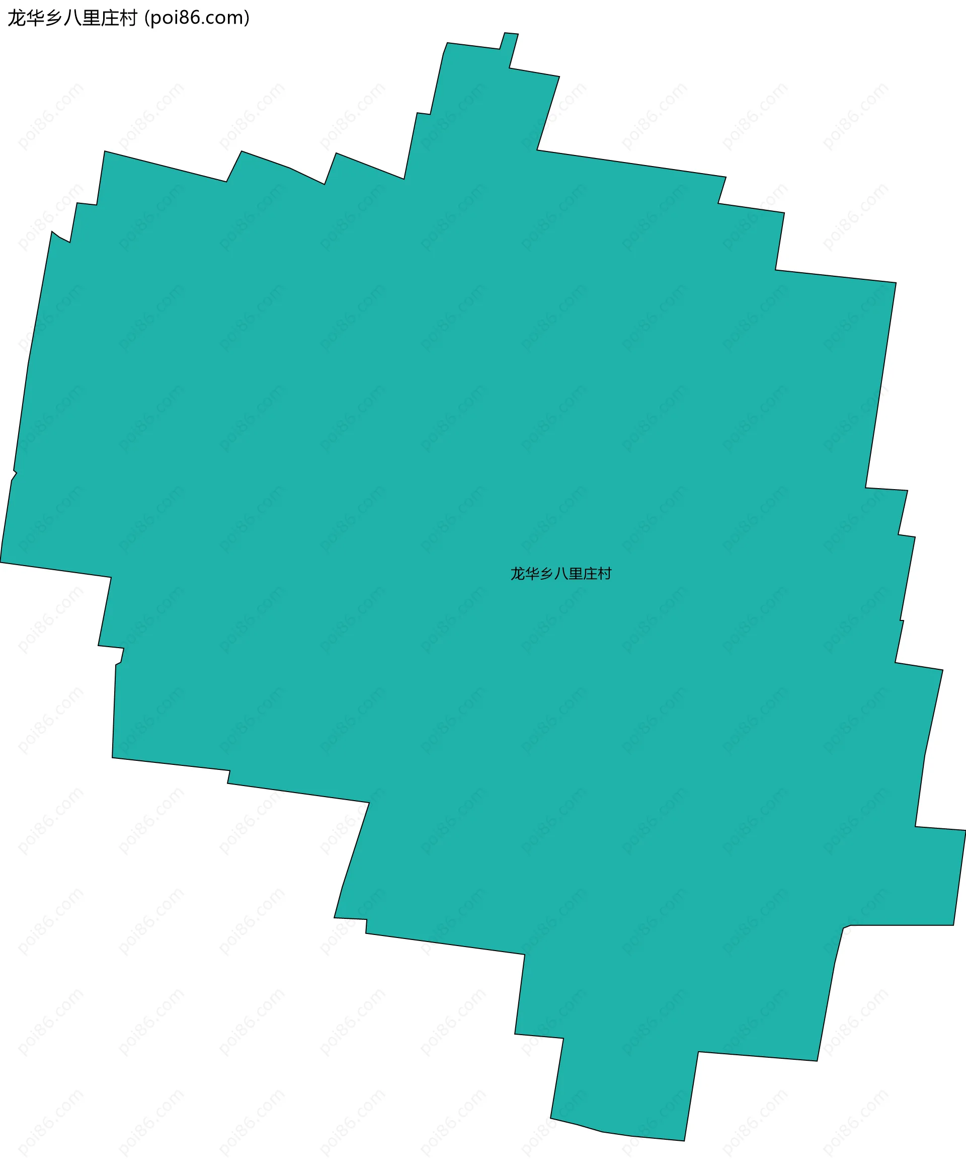 龙华乡八里庄村边界地图