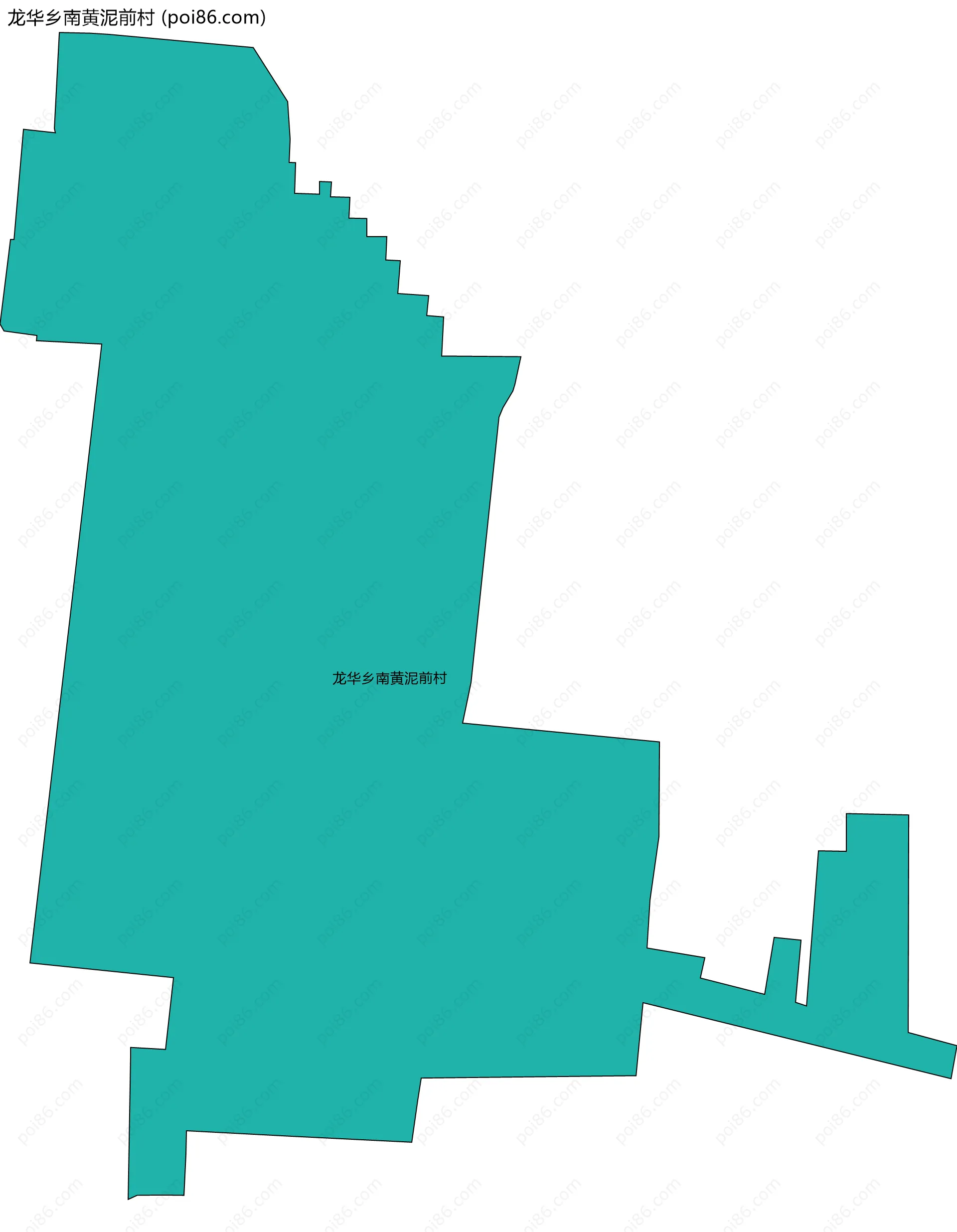 龙华乡南黄泥前村边界地图