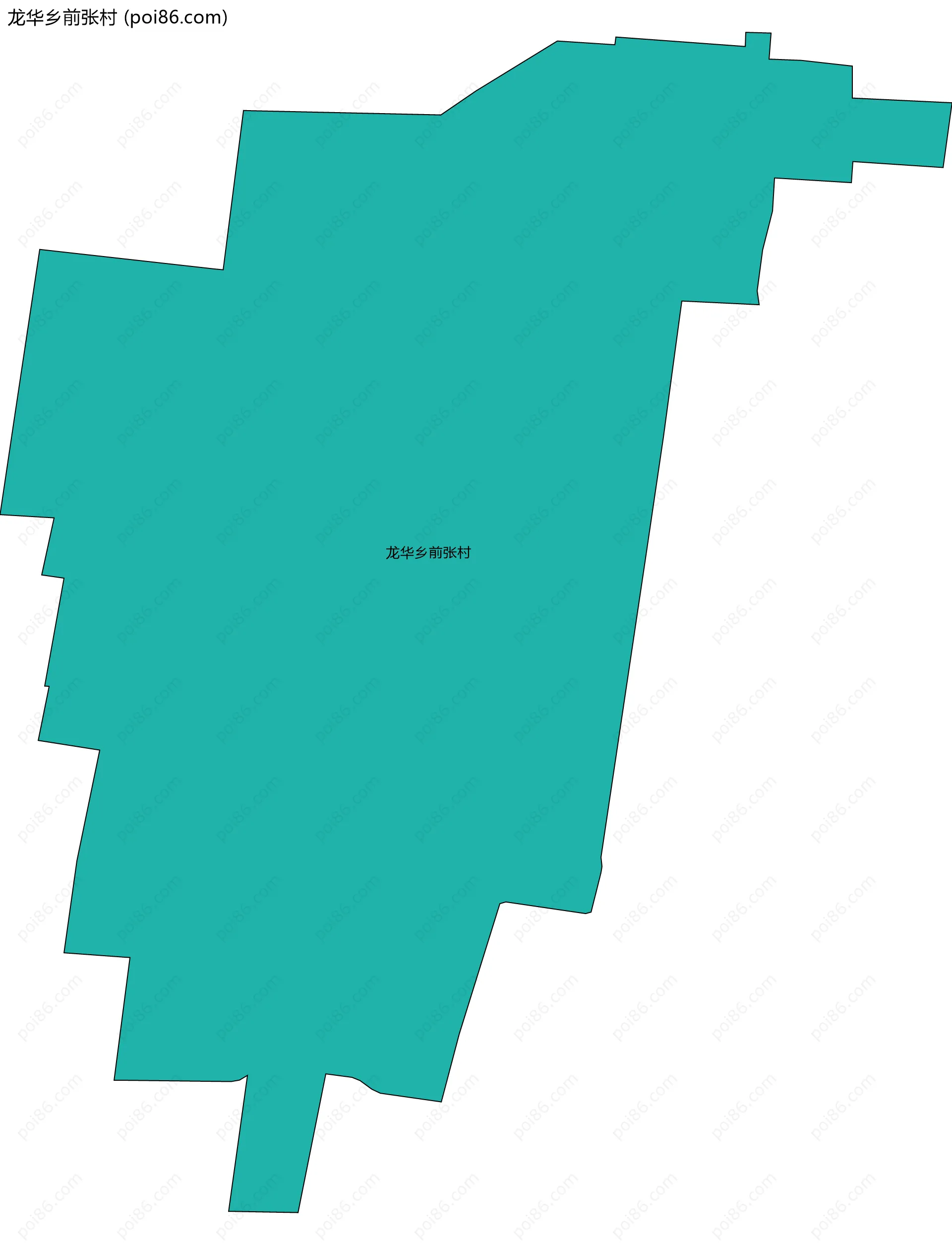 龙华乡前张村边界地图