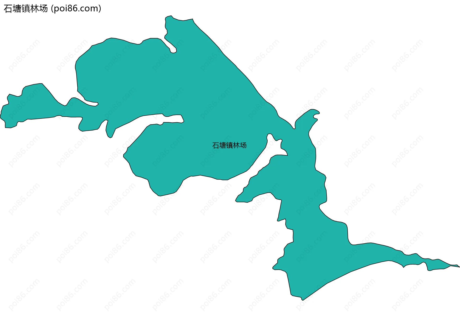 石塘镇林场边界地图