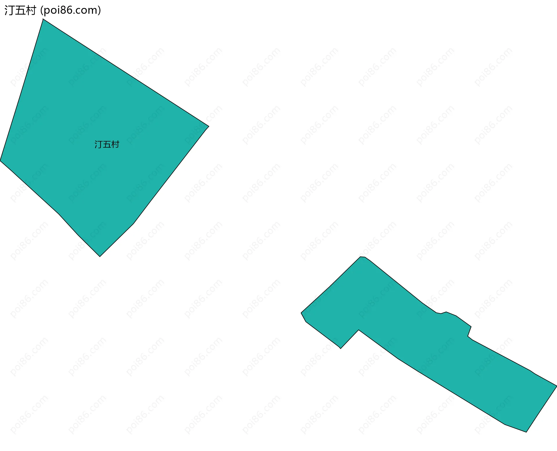 汀五村边界地图