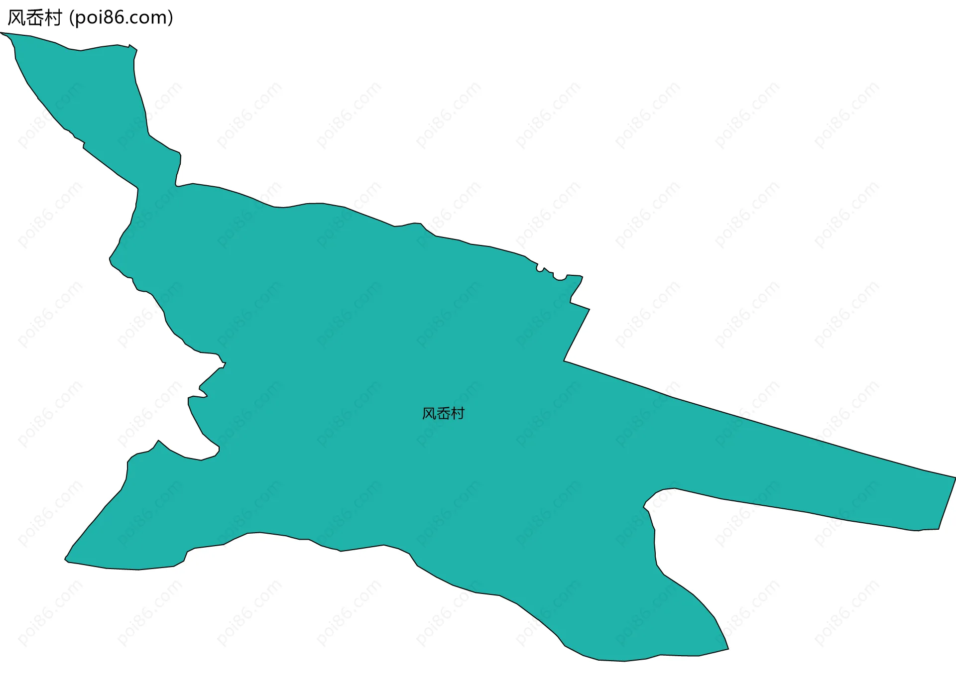 风岙村边界地图