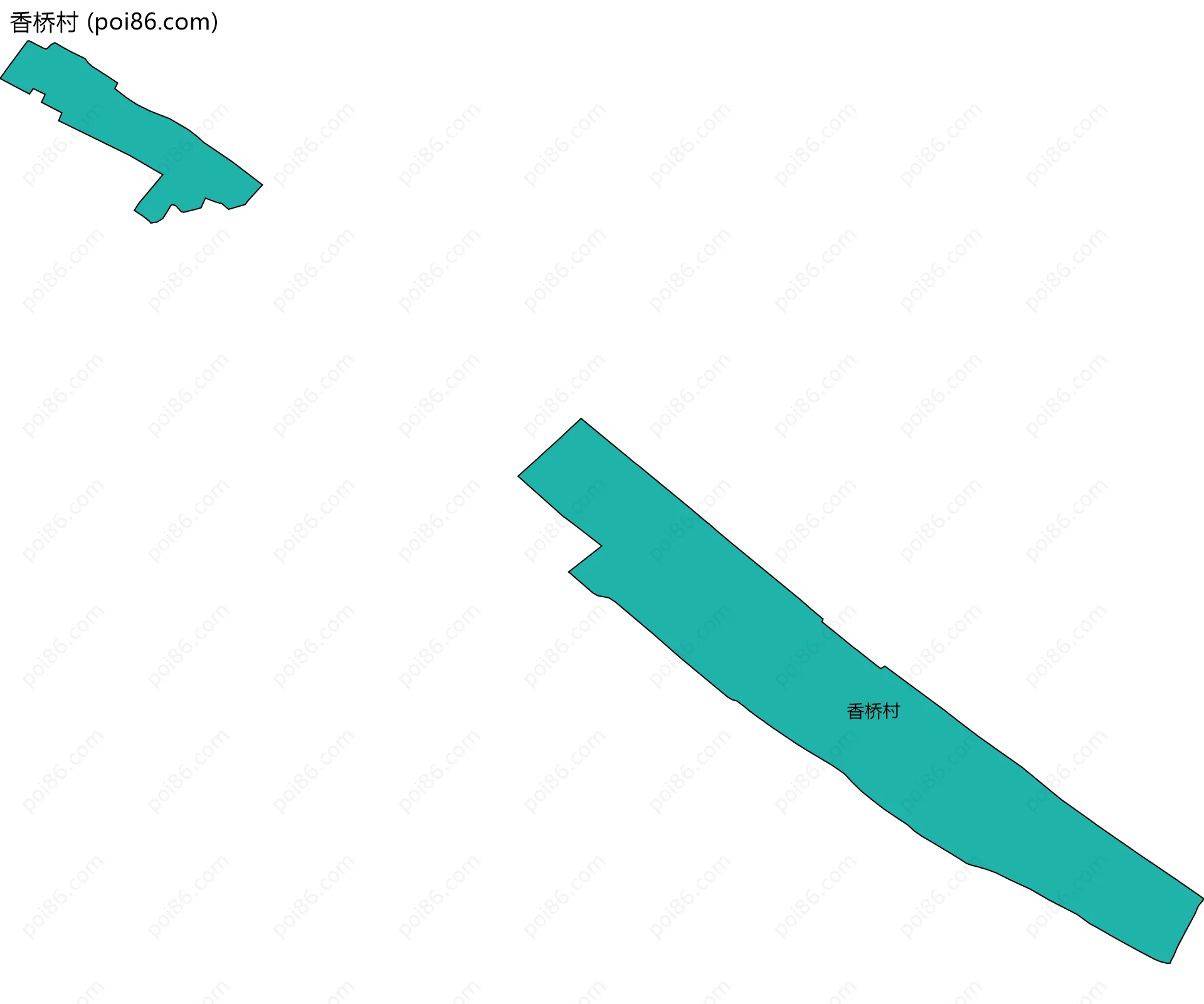 香桥村边界地图