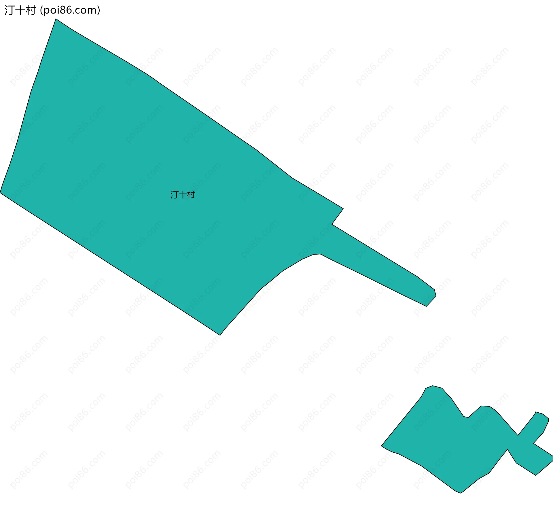 汀十村边界地图
