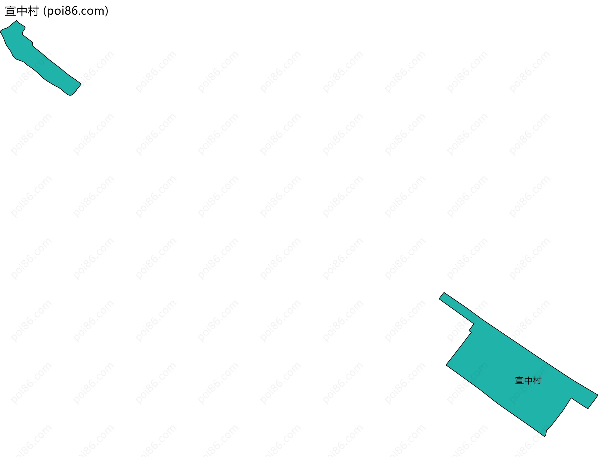 宣中村边界地图