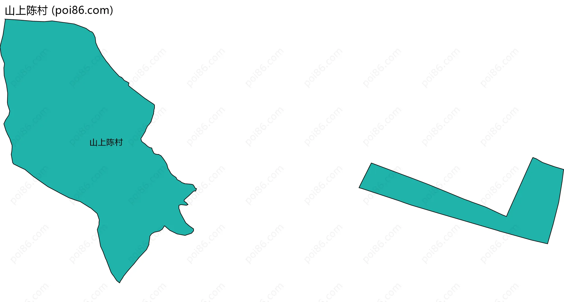 山上陈村边界地图